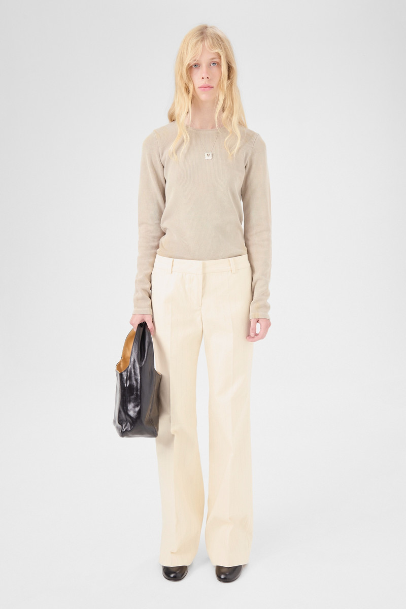 Our Legacy Hip Trouser Ecru Canal Stripe outlook