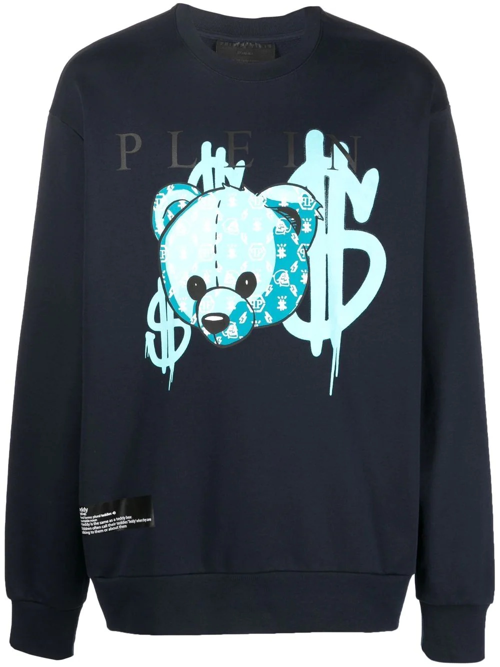 teddy-print crew-neck sweatshirt - 1