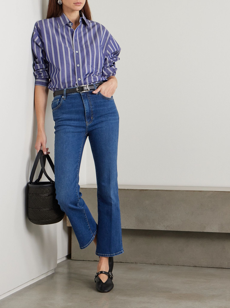 FRAME The Pencil cropped high-rise slim-leg jeans Mid denim outlook