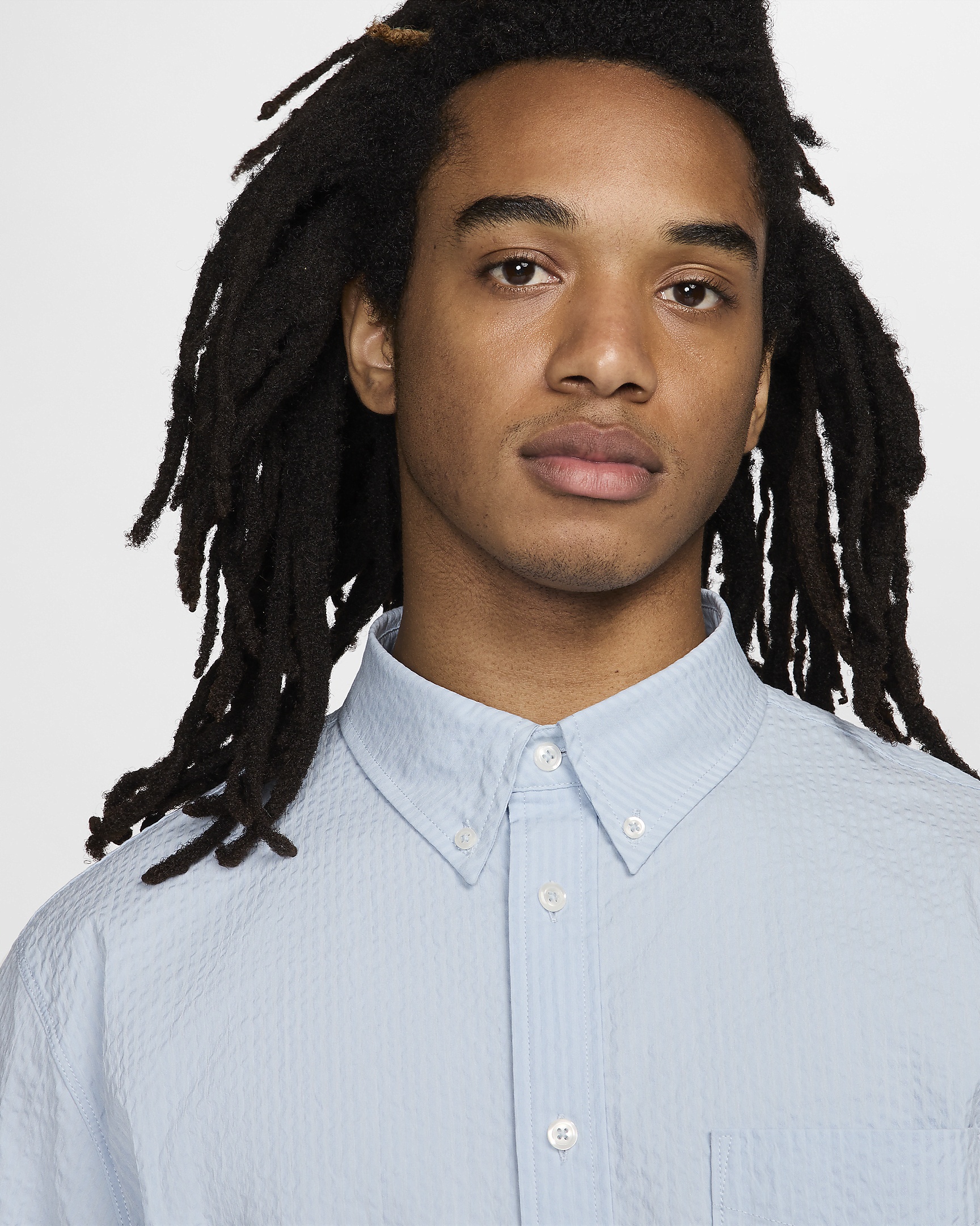 Nike Life Men's Short-Sleeve Seersucker Button-Down Shirt - 3