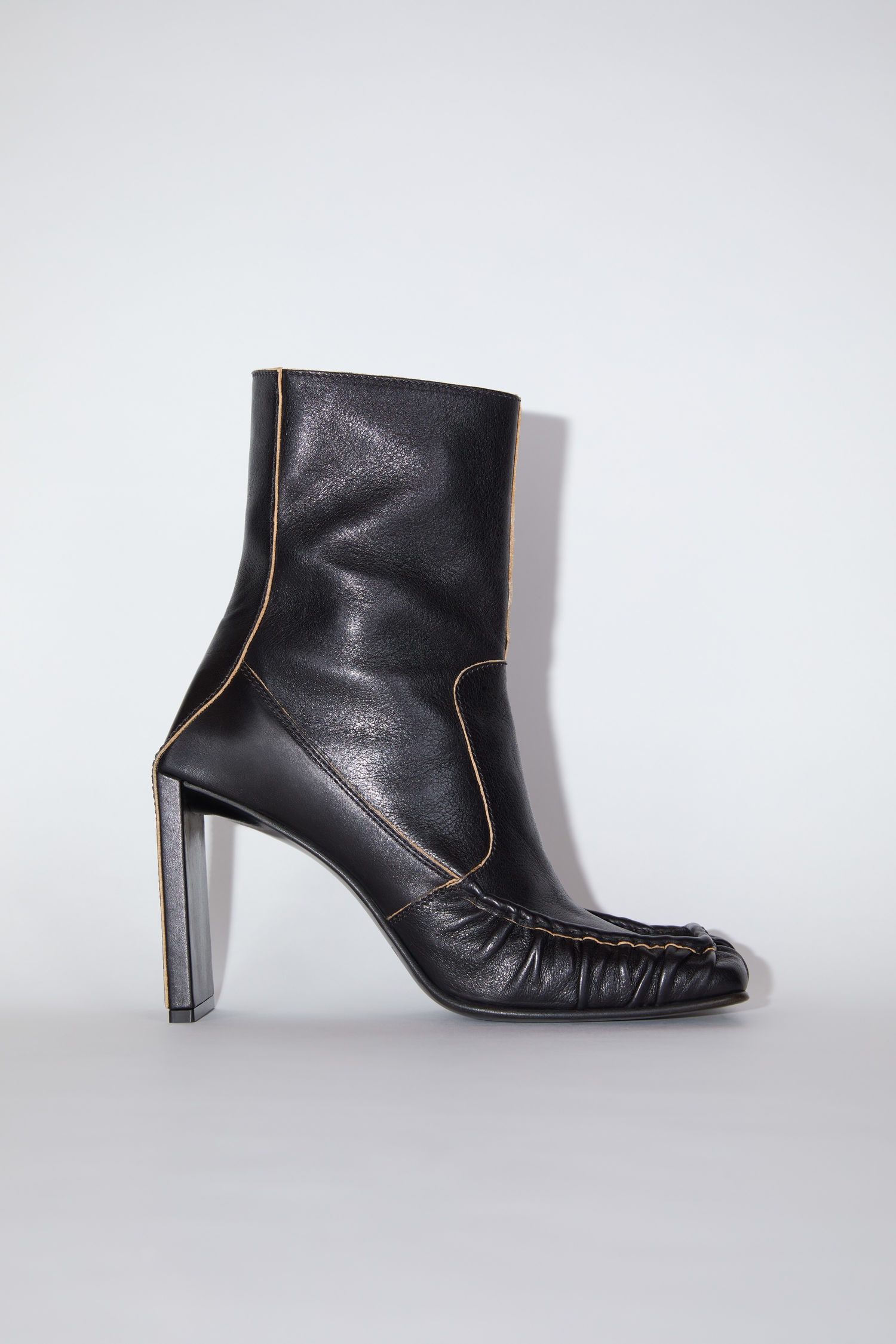 Leather ankle boots - Black - 1