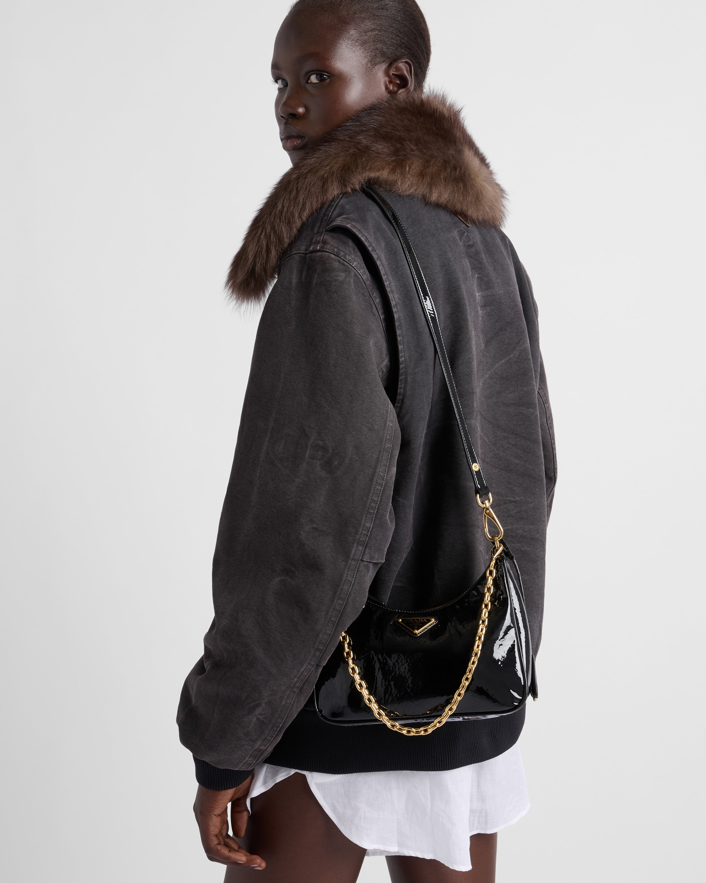 Prada Re-Edition naplak patent leather mini-bag - 8