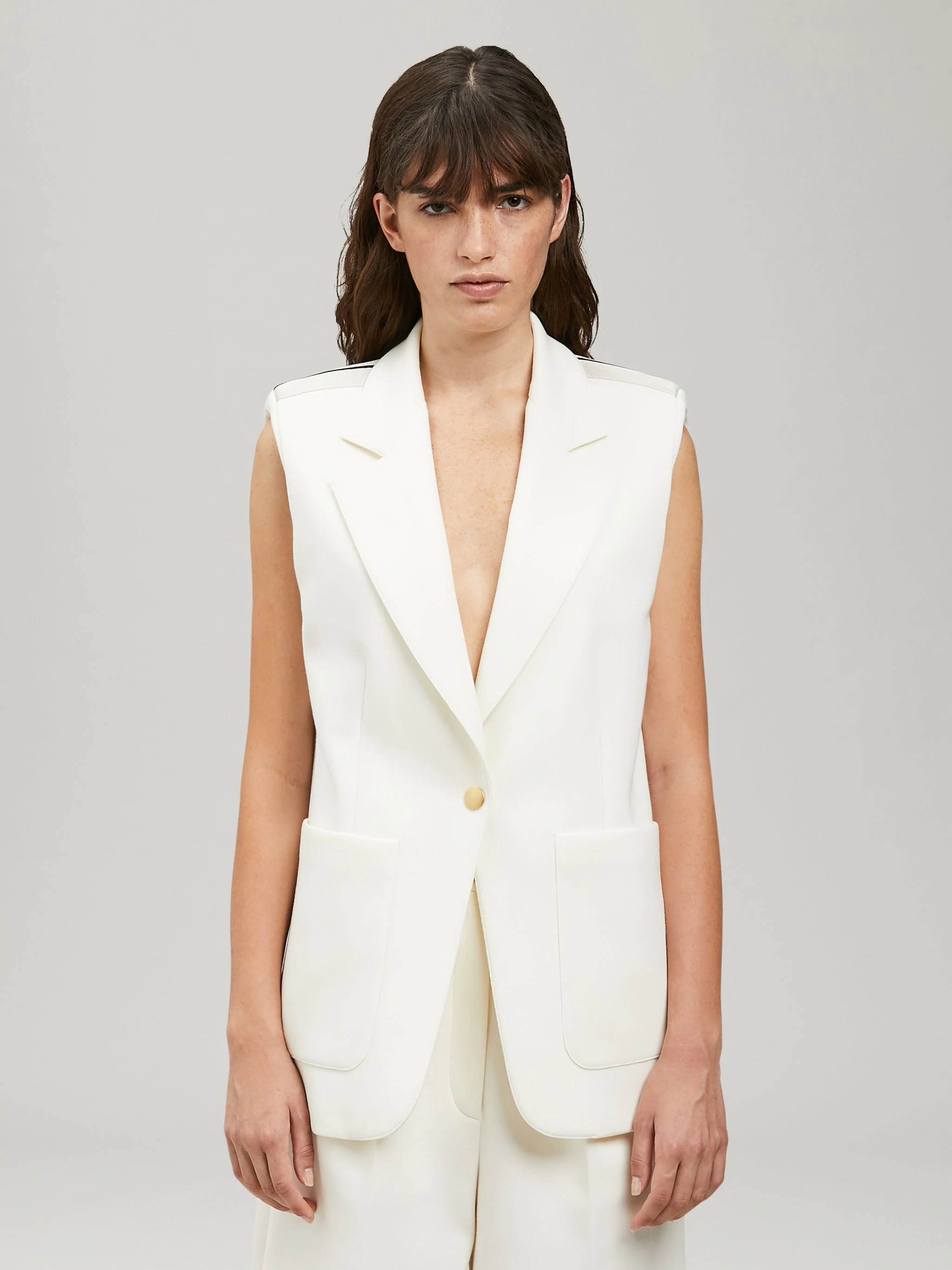 TRACK SLEEVELESS BLAZER - 3