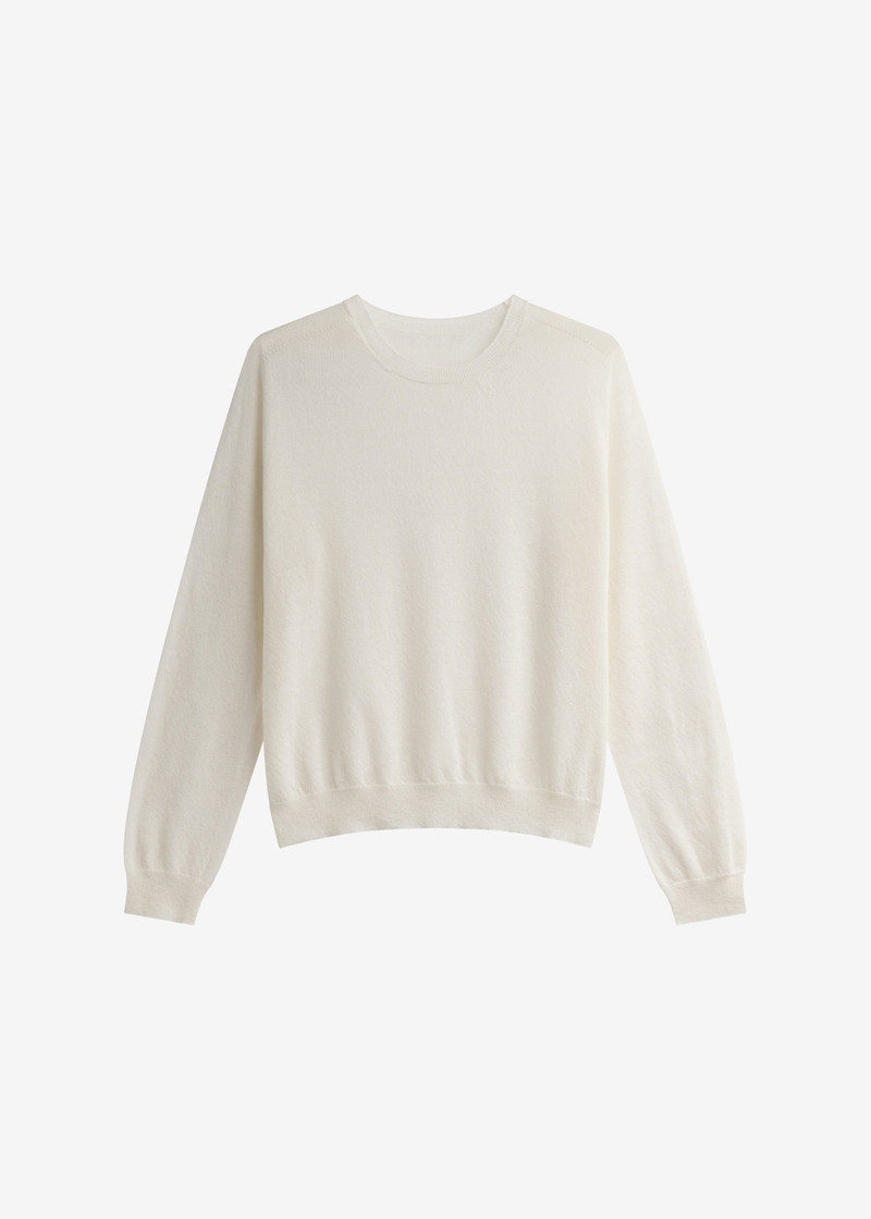 Ivrea Sheer Knit Top - Ivory 1