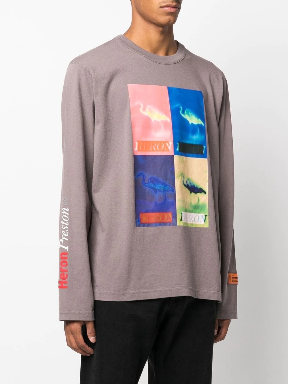 logo print long-sleeve top - 3