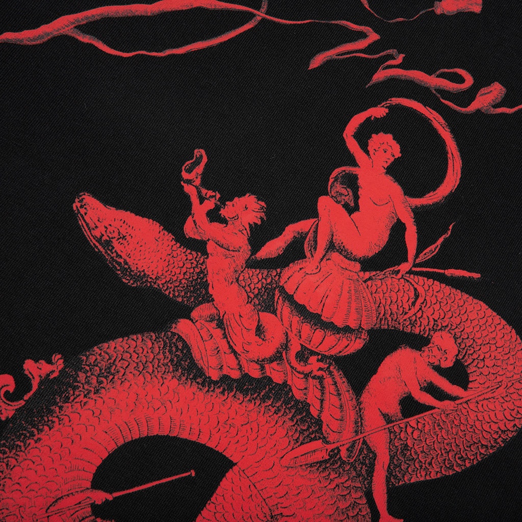 CHANDELIER AND SNAKE PRINT LONG SLEEVE T-SHIRT - BLACK - 5