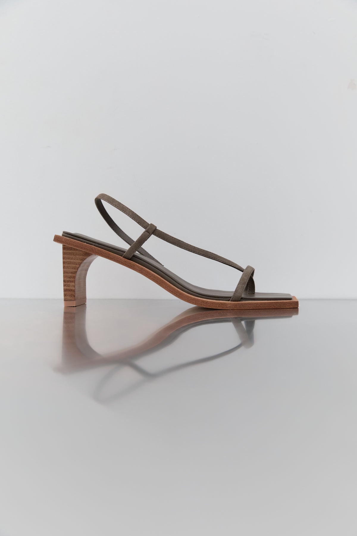 Suede Strap Heel - Kelp - 3