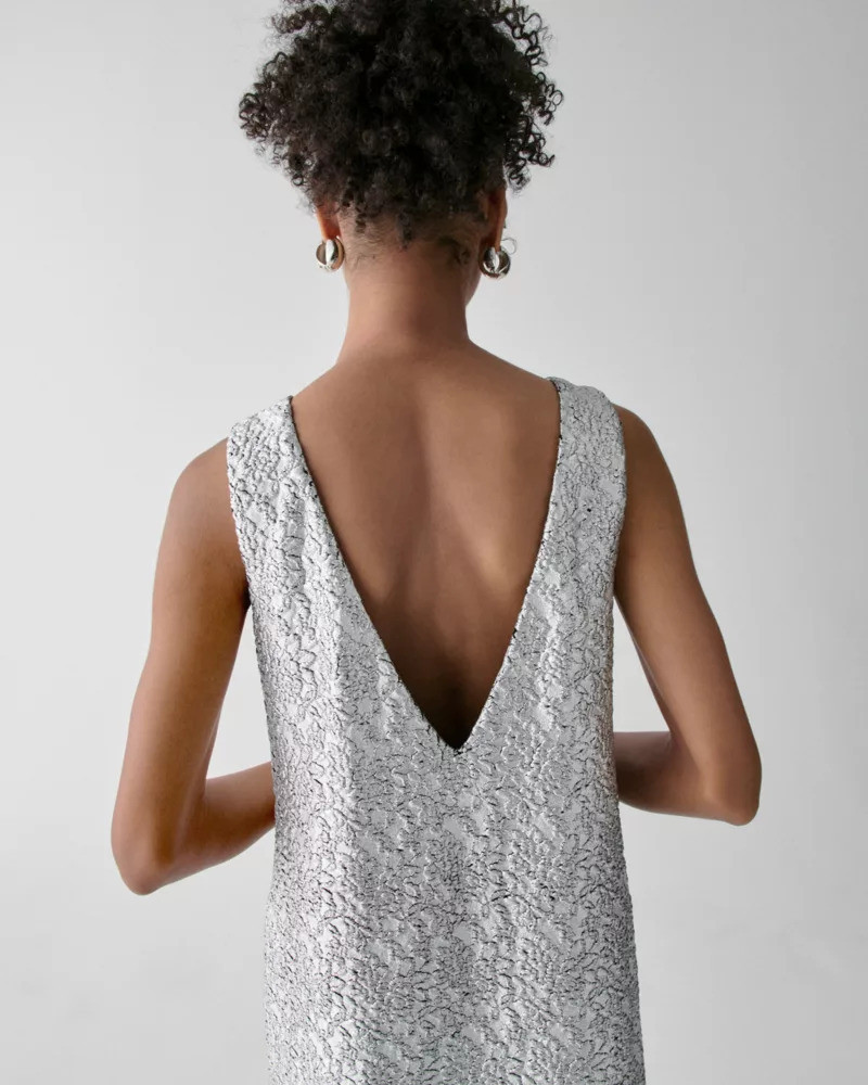 Foil Lace Shift Dress 3