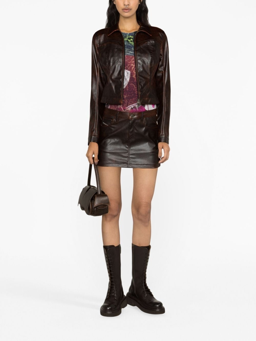 O-Kin faux-leather miniskirt - 2