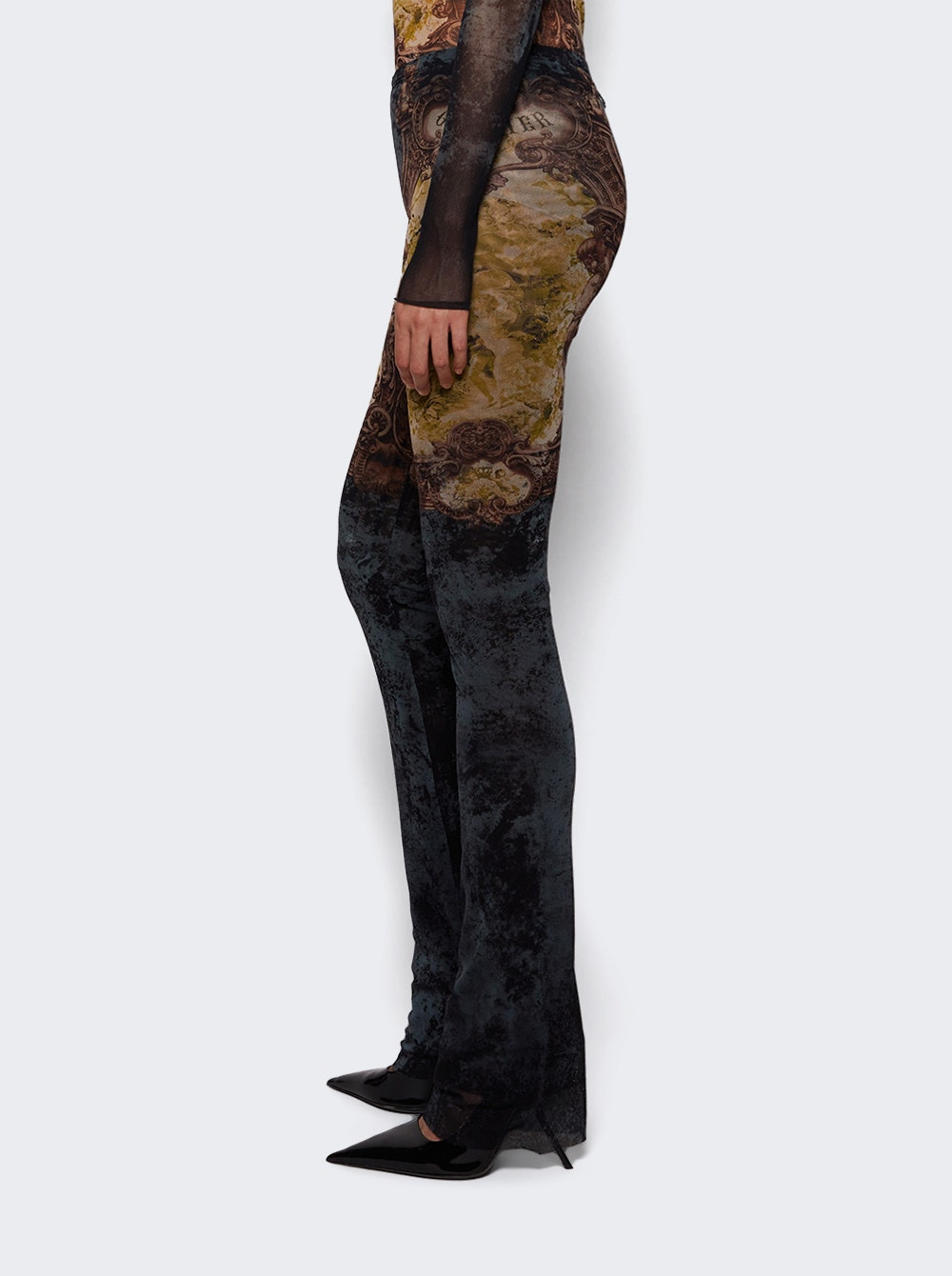 Mesh Trousers Médaillon Print - 3
