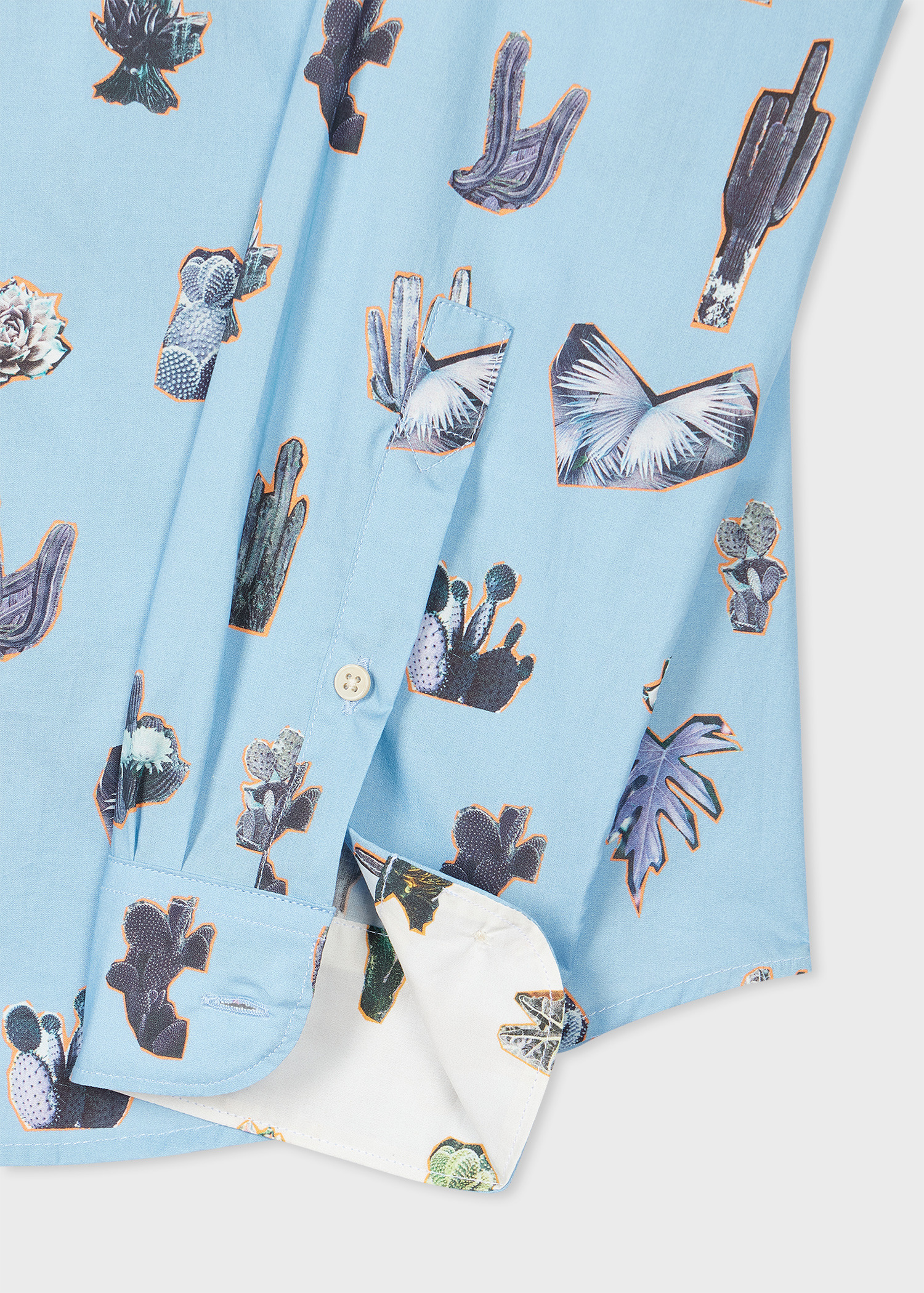 Pale Blue 'Prickly Pear' Shirt - 2