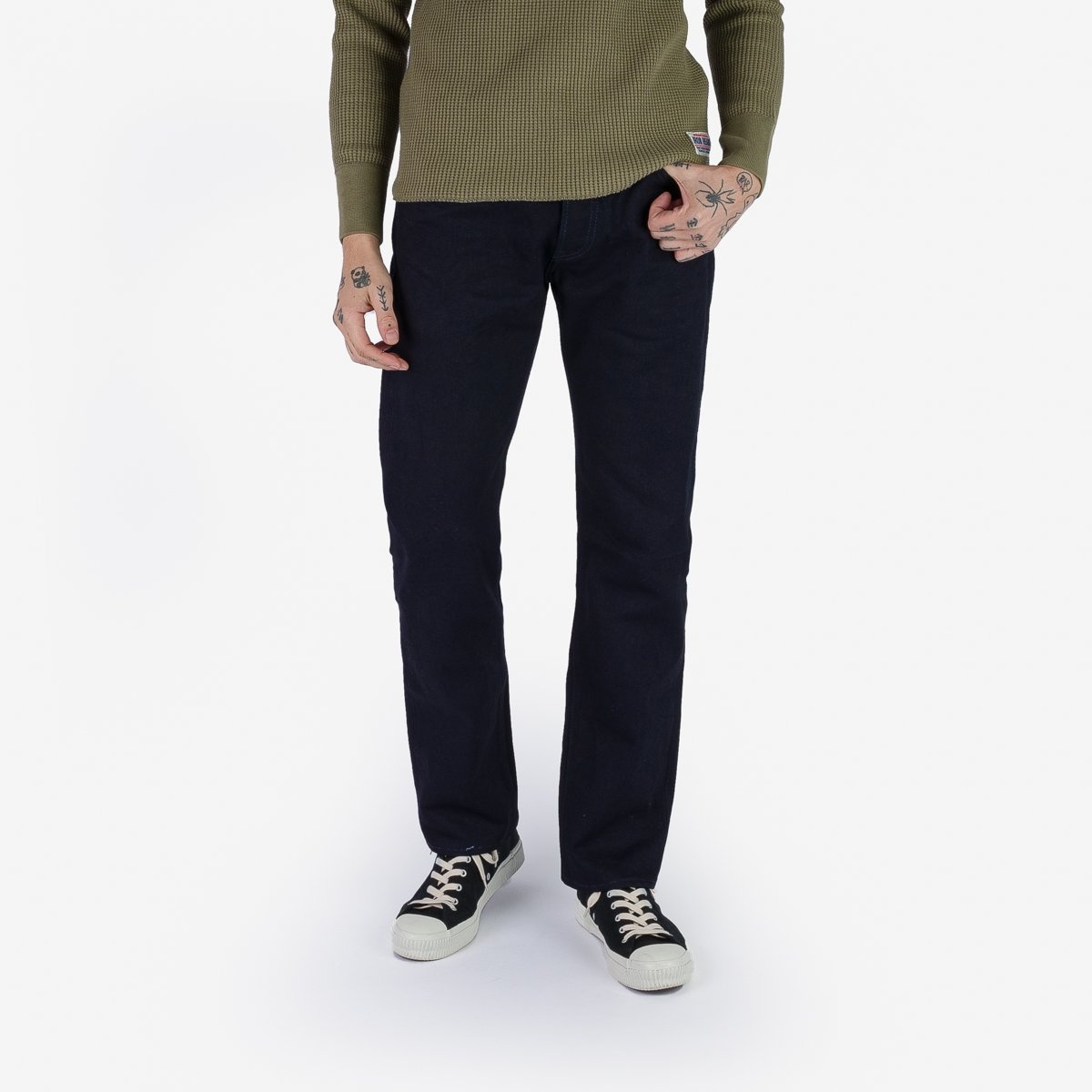 IH-777S-14ii 14oz Selvedge Denim Slim Tapered Cut Jeans - Indigo/Indigo - 2