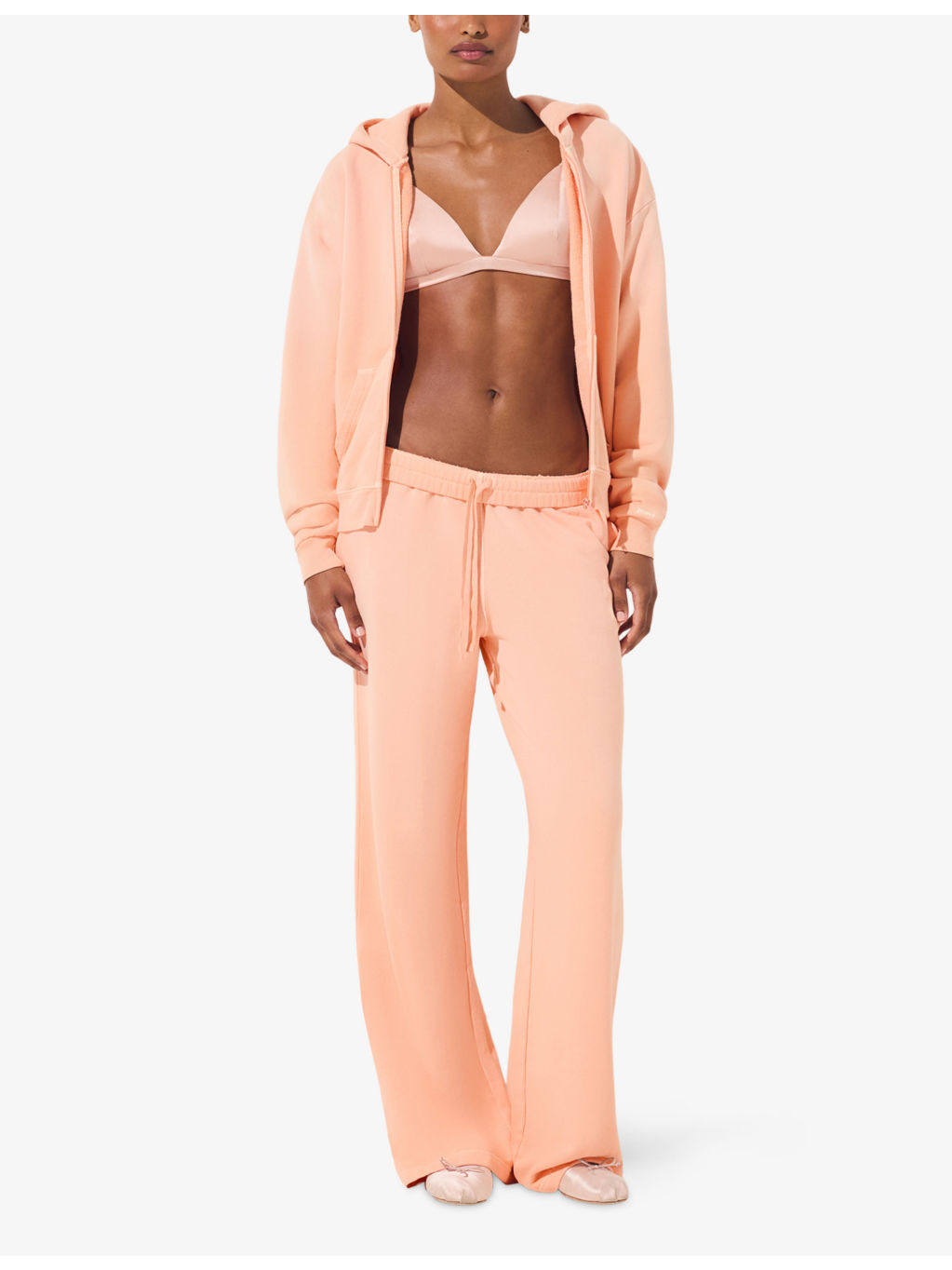 French Terry Zip-Up Cotton Hoody - 2