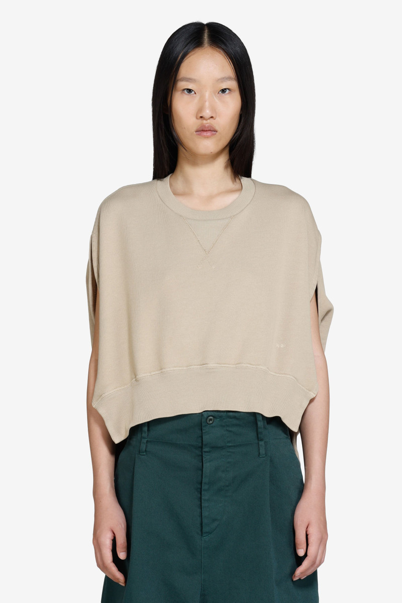 STRAIGHT SLEEVELESS SWEATSHIRT 1