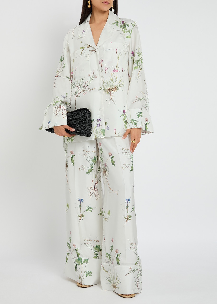 Erdem Printed Silk Pyjama Shirt - 4