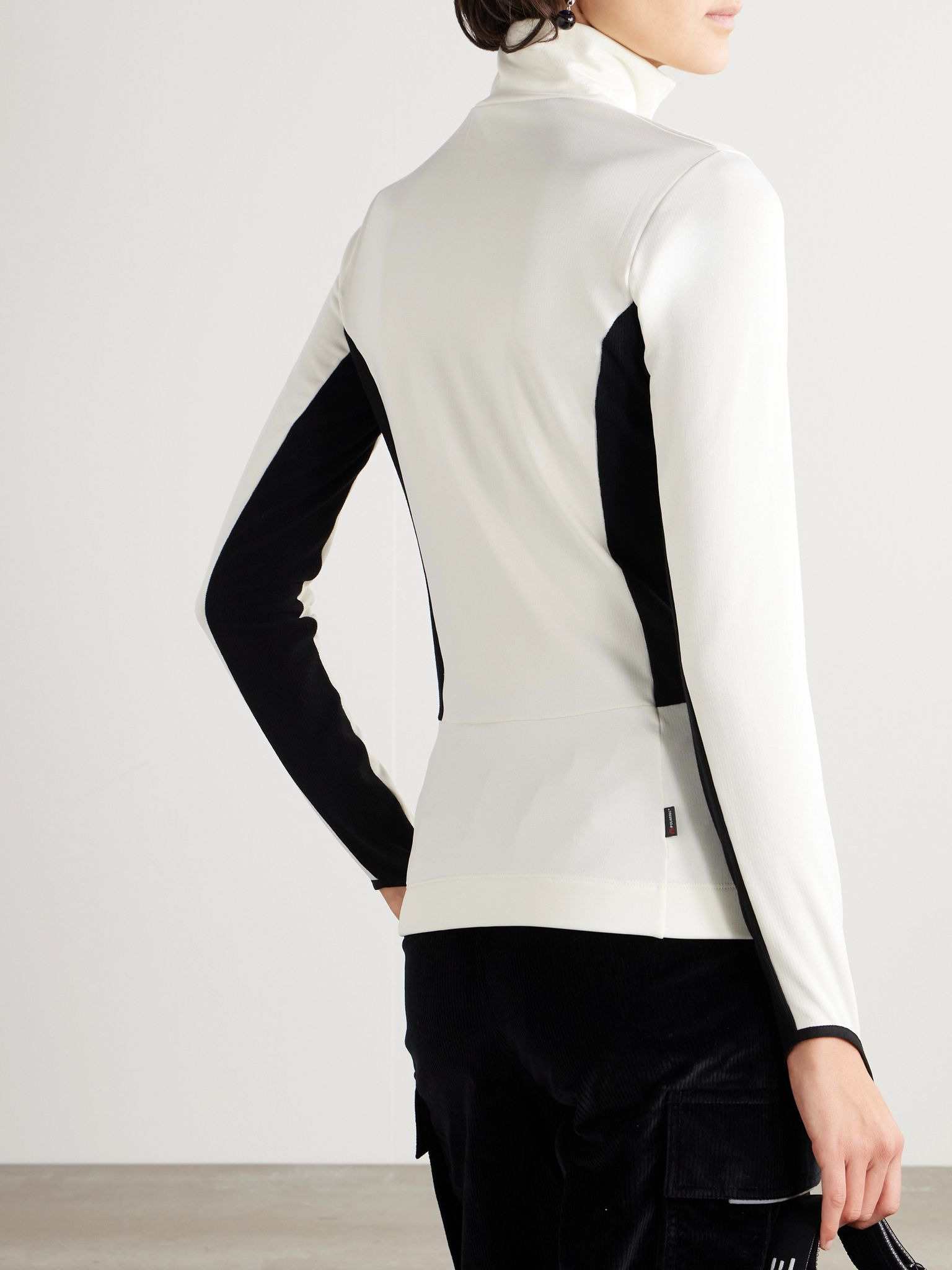 Color-block stretch-jersey base layer White - 4