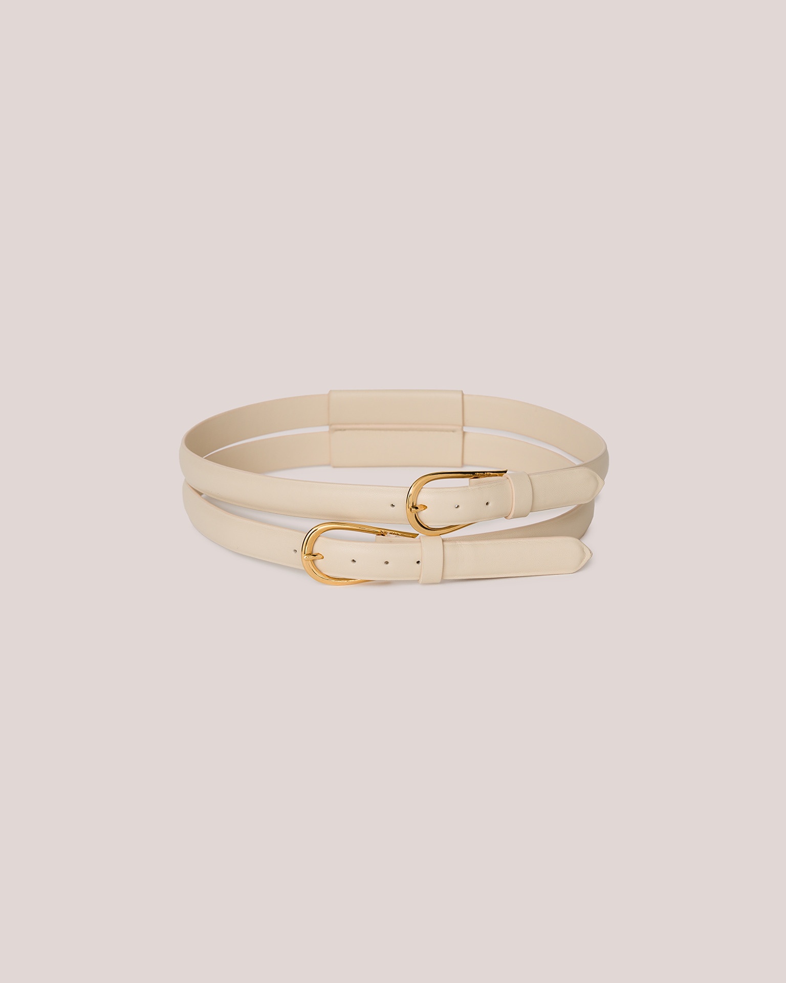 HORACE - Vegan nappa belt - Creme - 1