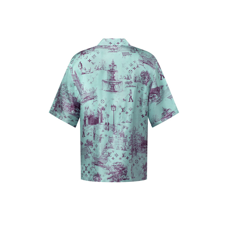 Printed Short-Sleeved Silk Shirt 3