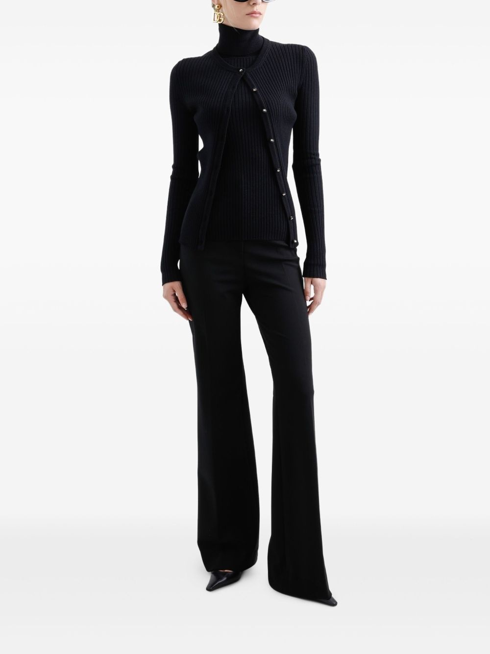 ribbed-knit cardigan - 2