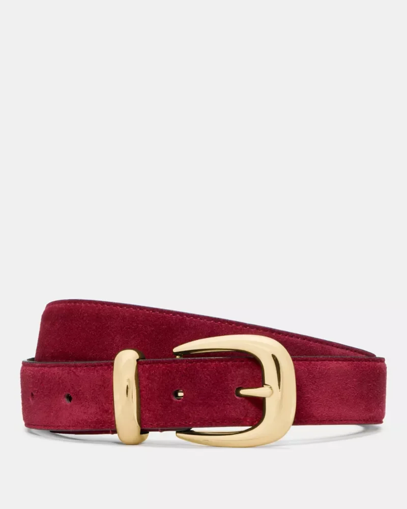 Suede Molten Buckle Belt - 1