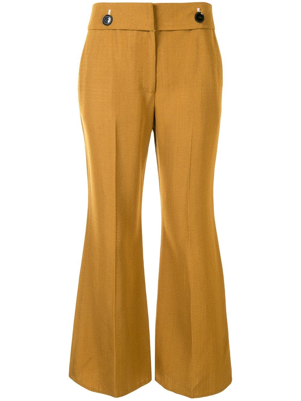 cropped flared trousers - 1