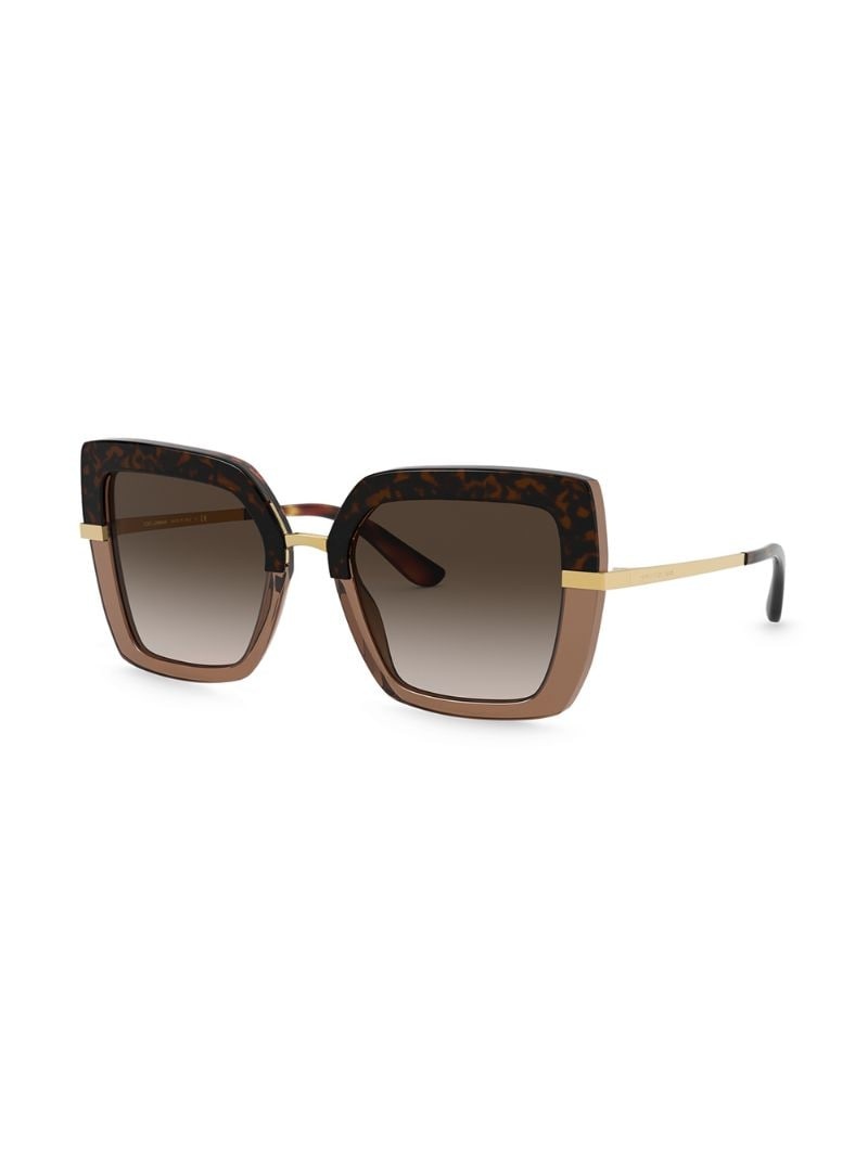 Half Print oversize-frame sunglasses - 2