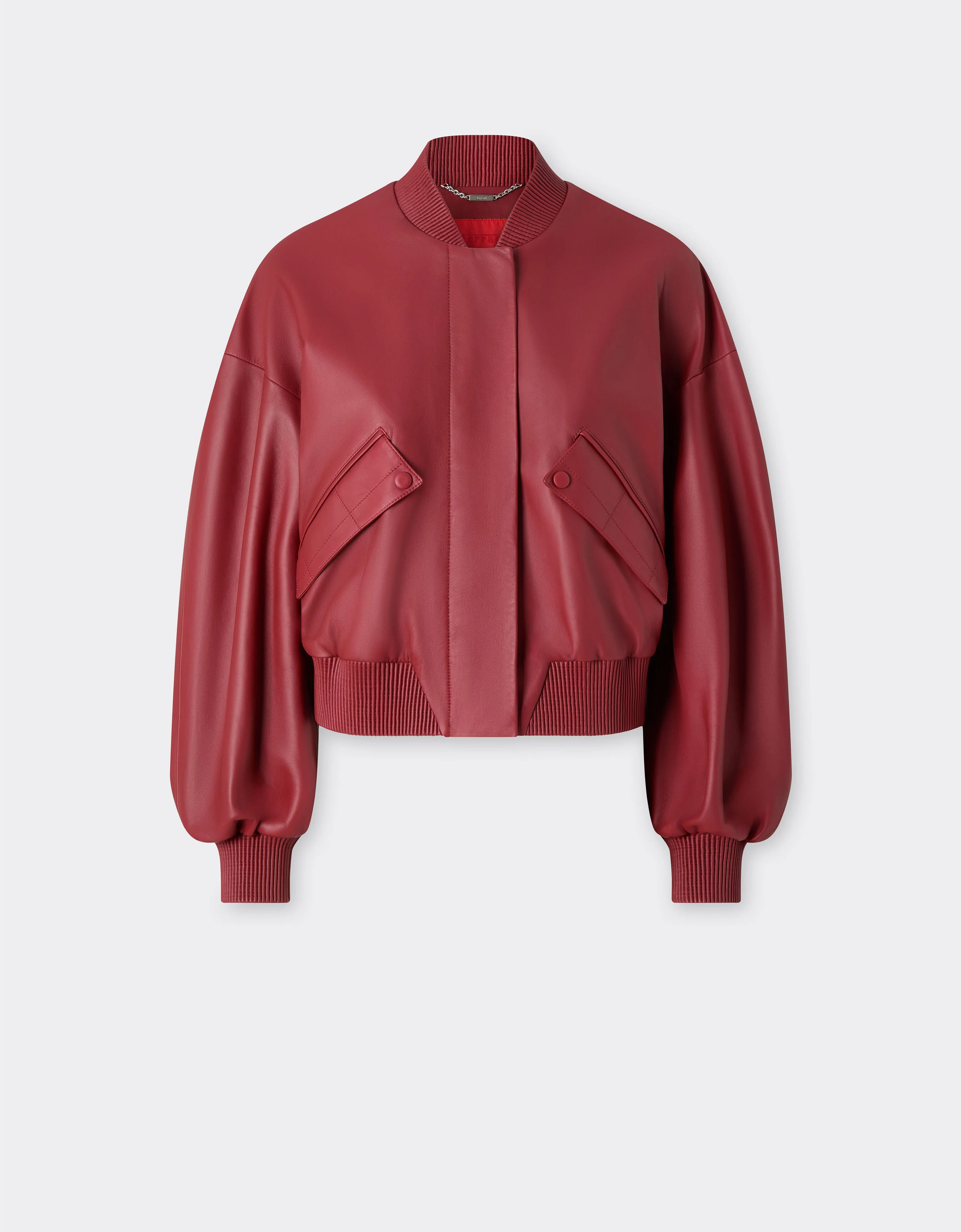 Rubberized nappa leather bomber jacket - 1