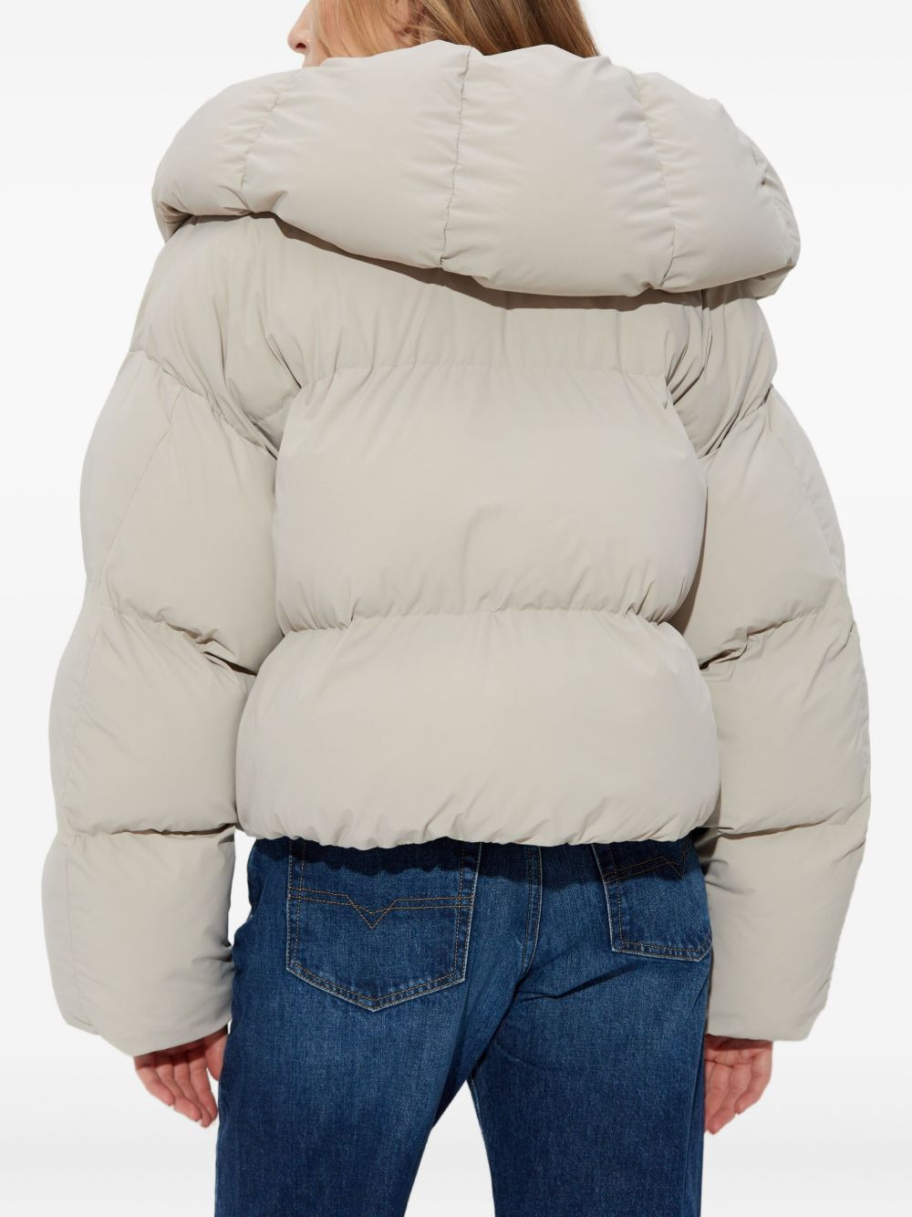 W-Iley-T1 wrap hooded puffer jacket - 4