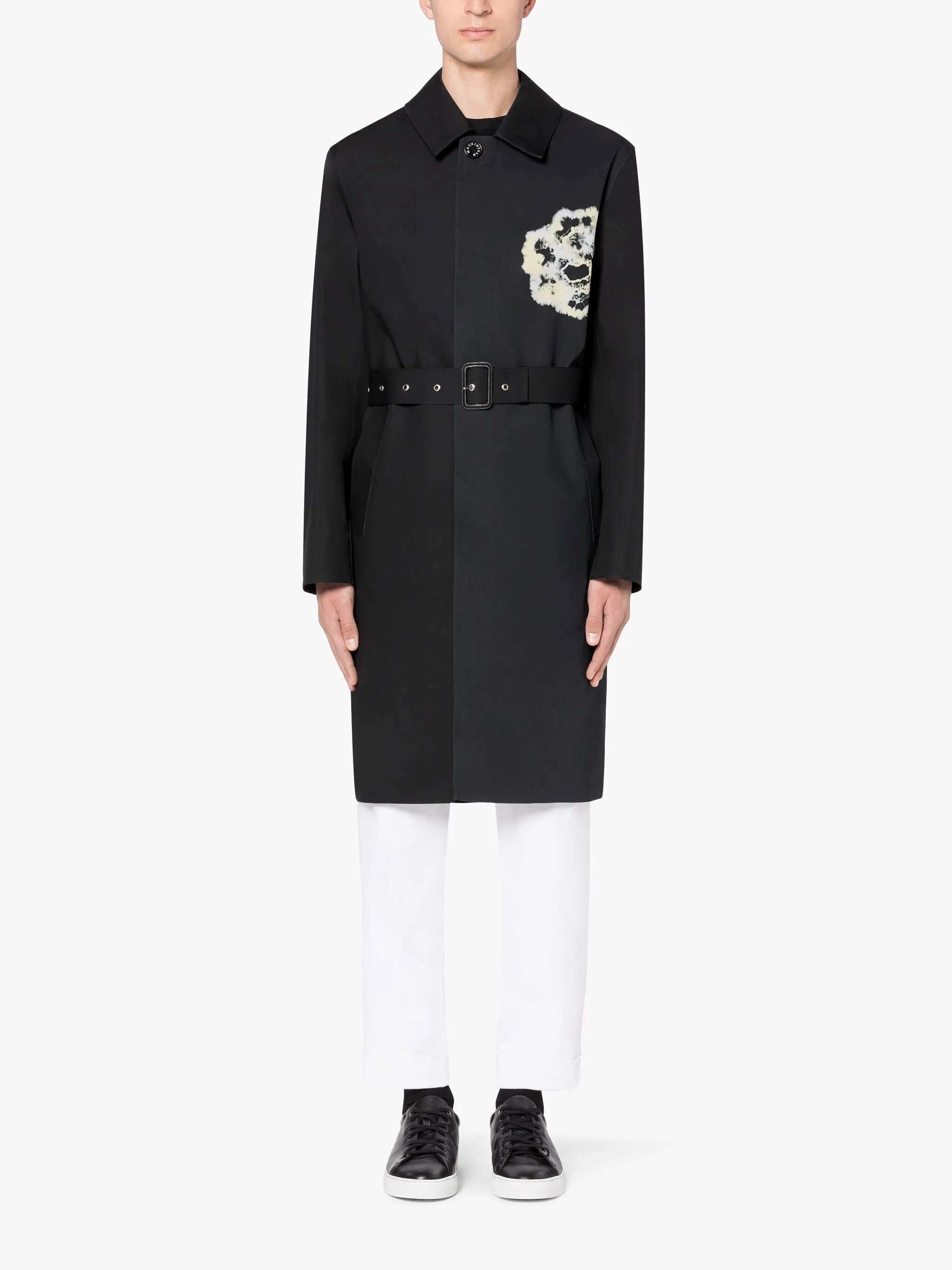 JOHN ELLIOTT BLACK SHIBORI DYE BONDED COTTON COAT - 2