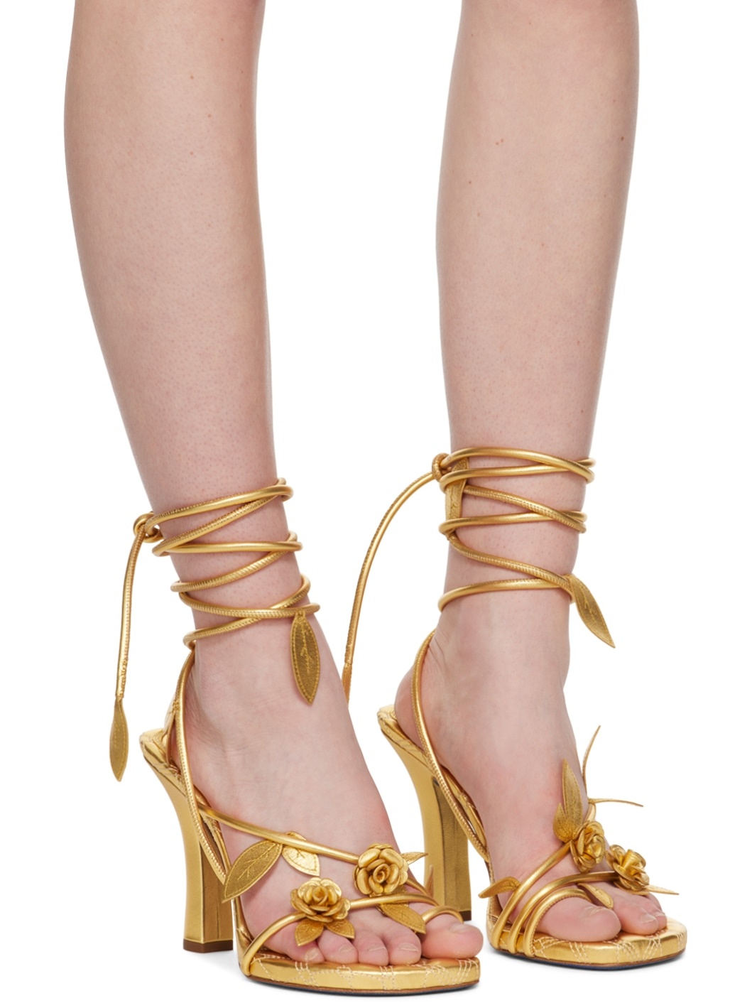 Gold Ivy Flora Heeled Sandals - 4