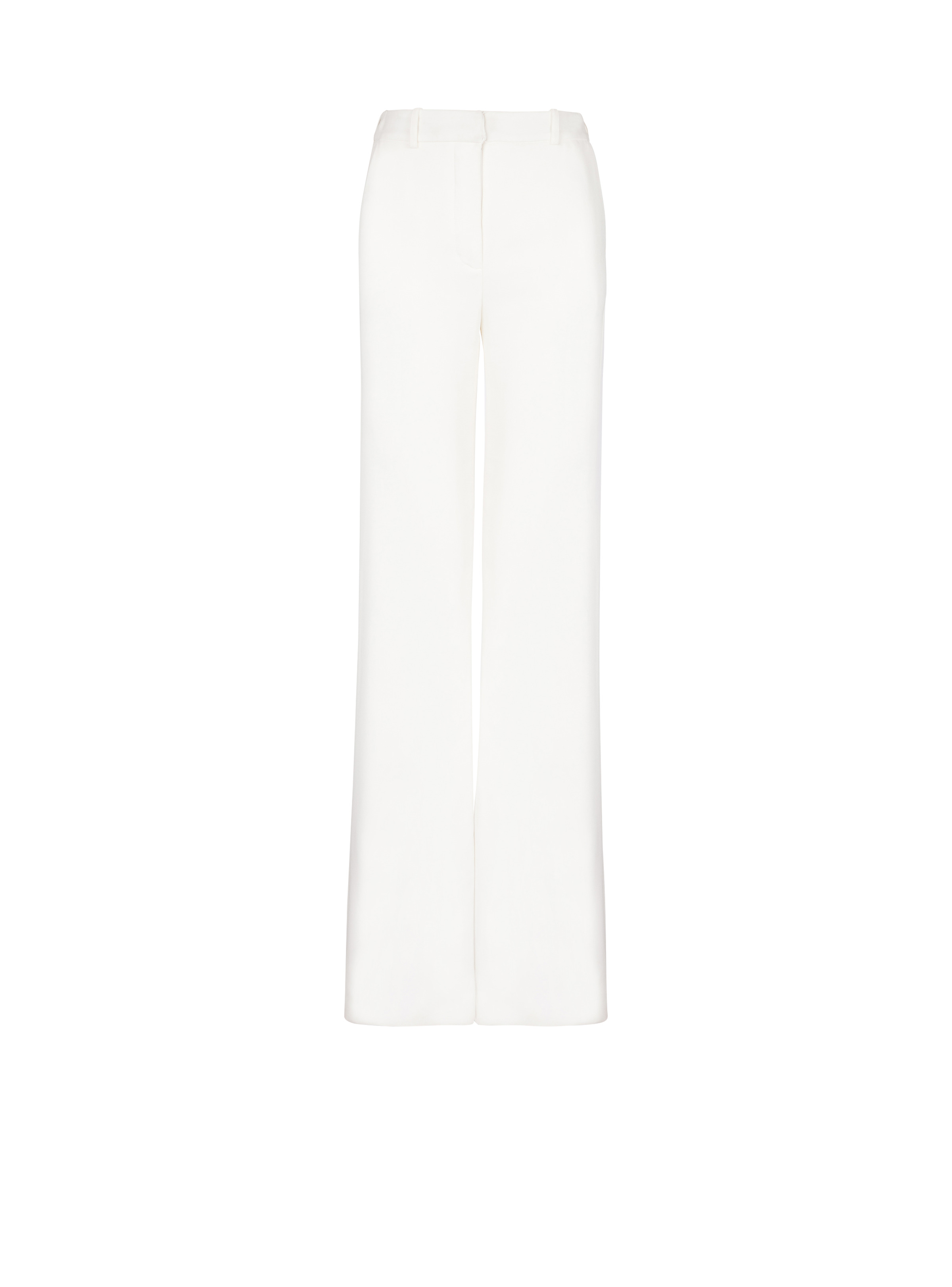 High-waisted crepe trousers - 1