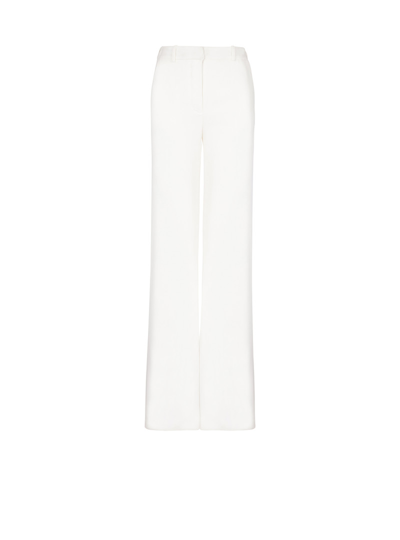 High-waisted crepe trousers 1
