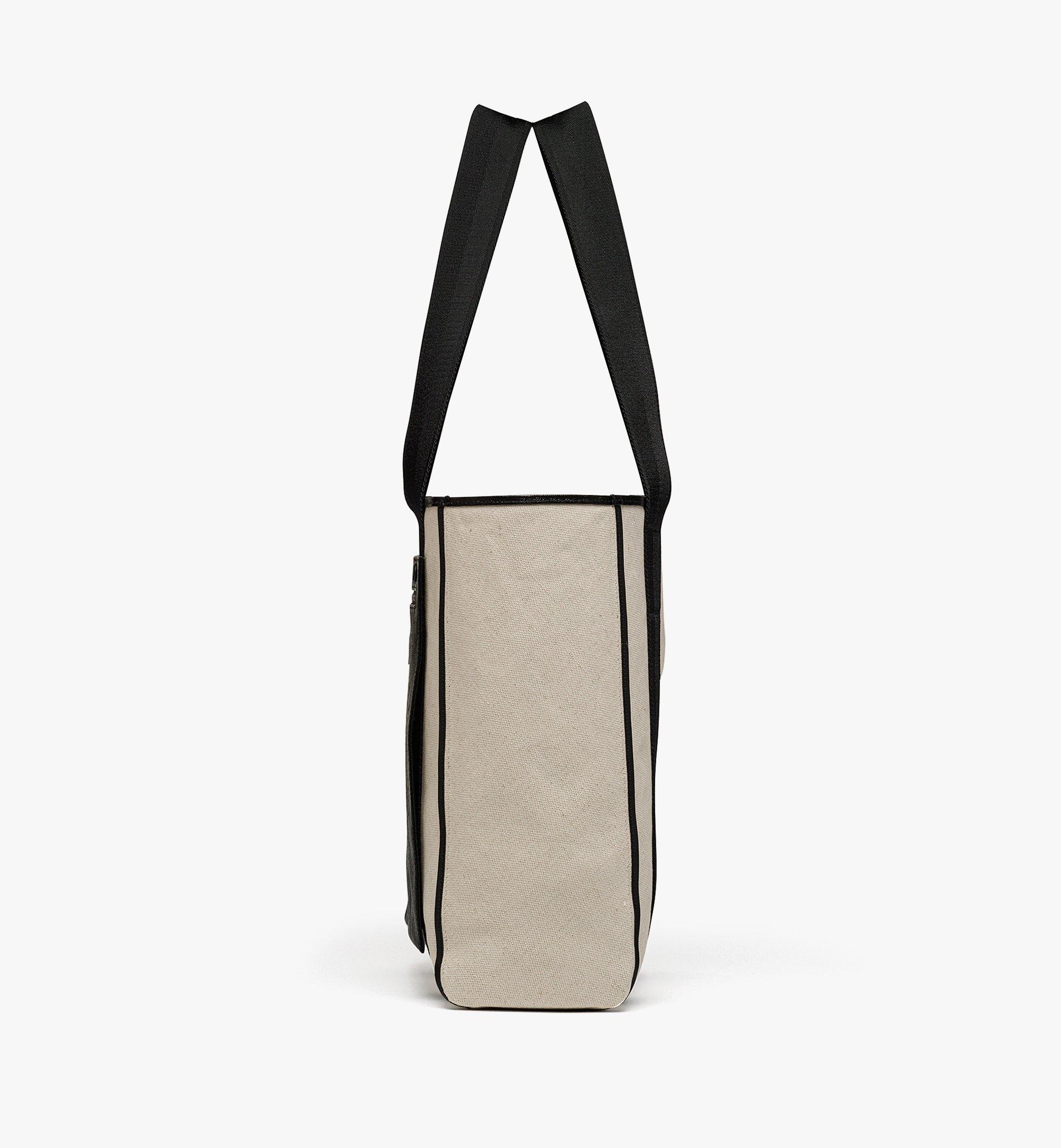 Reversible Diamond Tote in Canvas Leather Mix - 7
