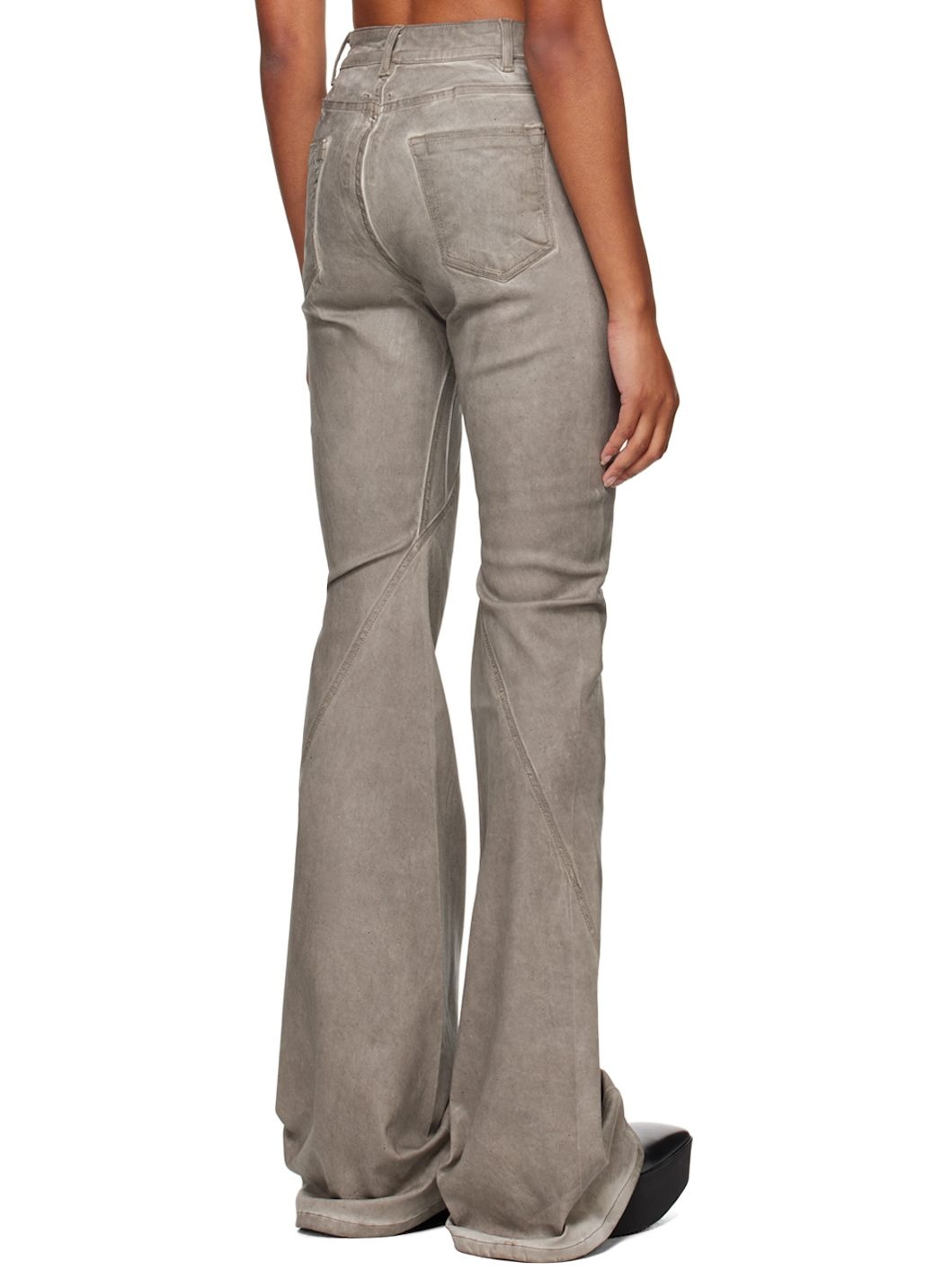 Gray Porterville Bias Bootcut Jeans - 3