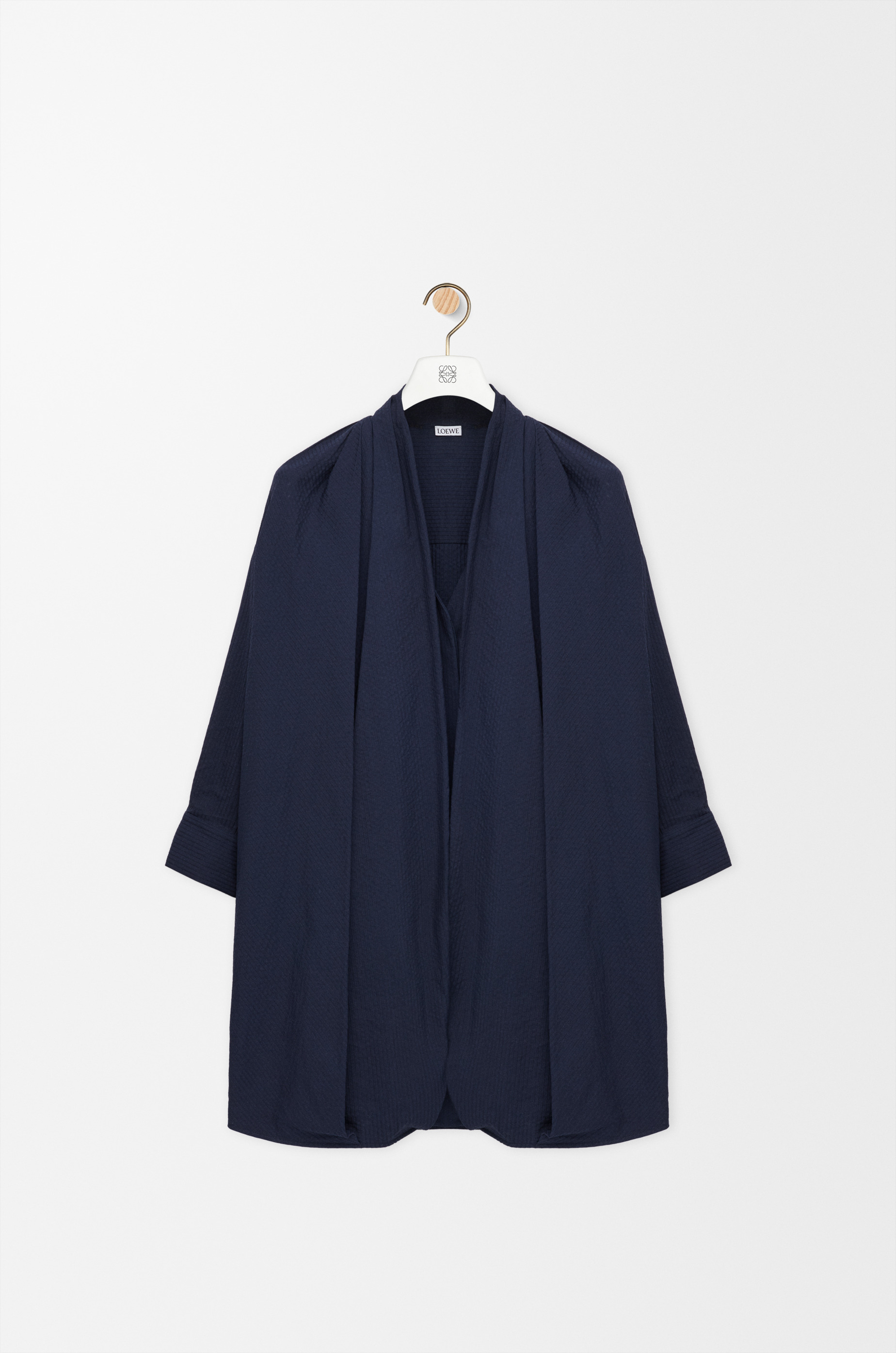 Draped dress in cotton - 1