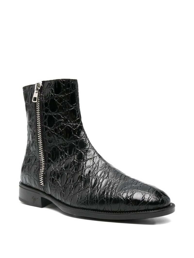 Giuseppe Zanotti embossed zip boots outlook