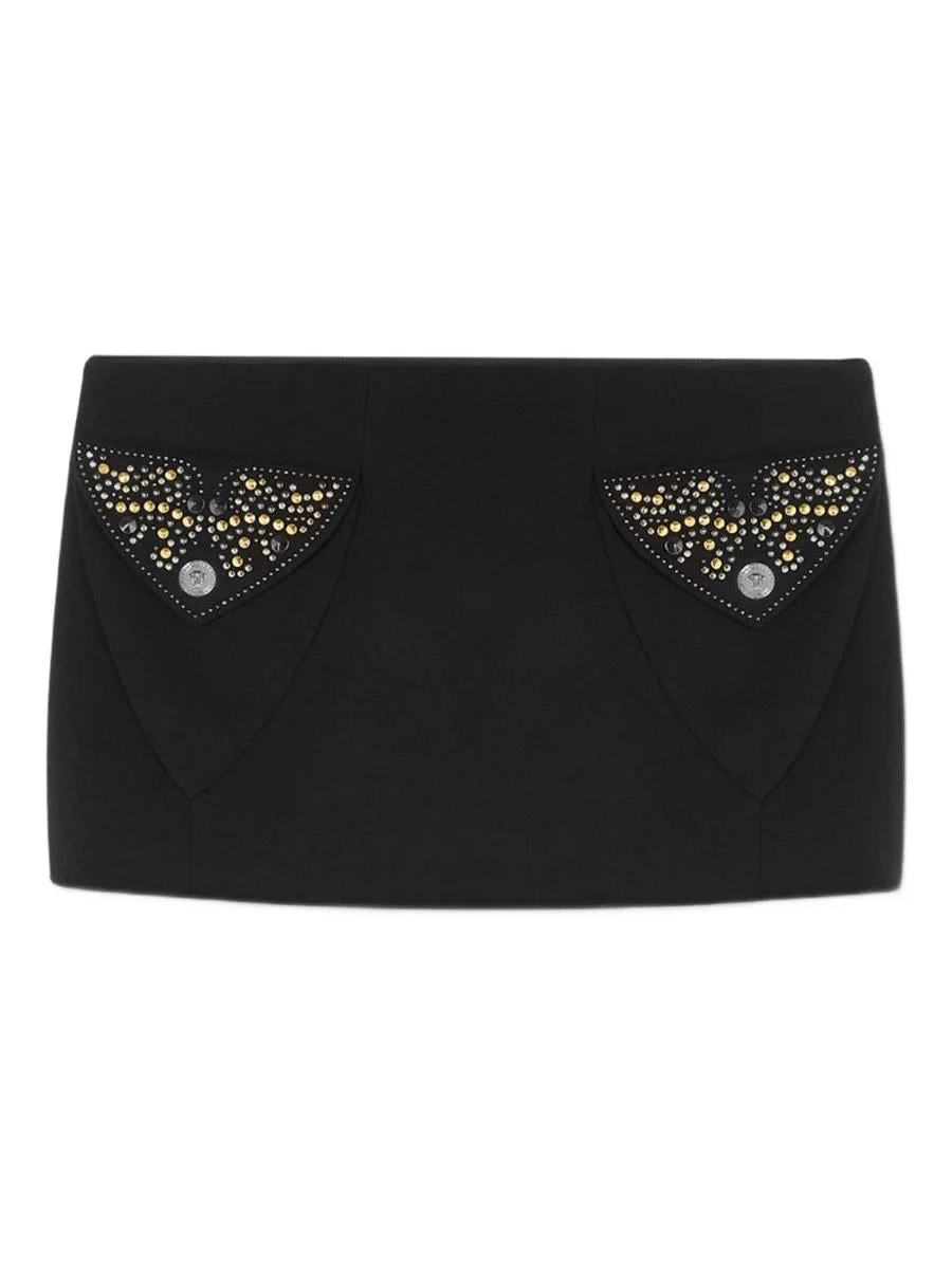 Versace Miniskirt With Decorated Pockets - 1