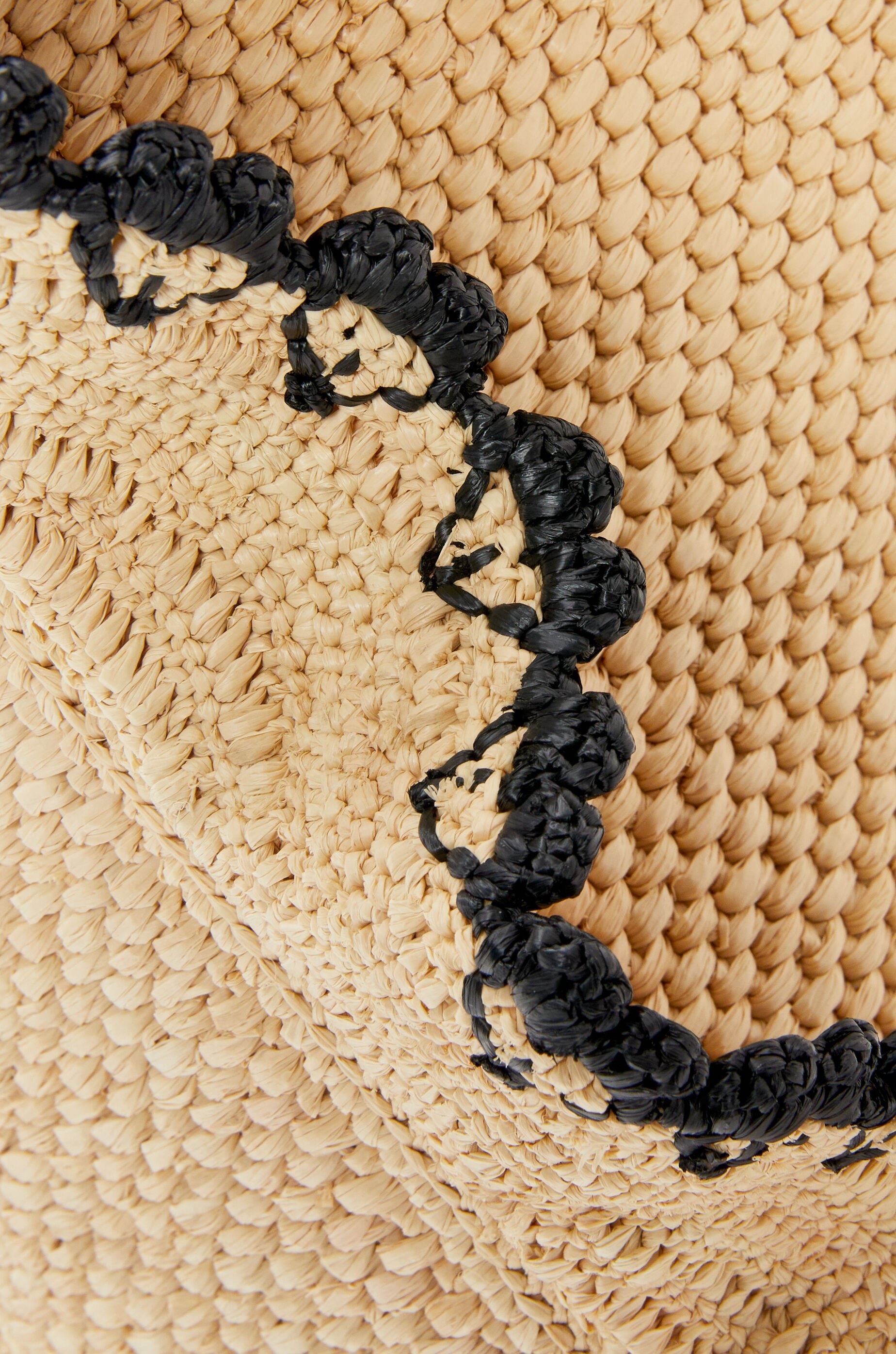 Small LOEWE Font tote in raffia - 10