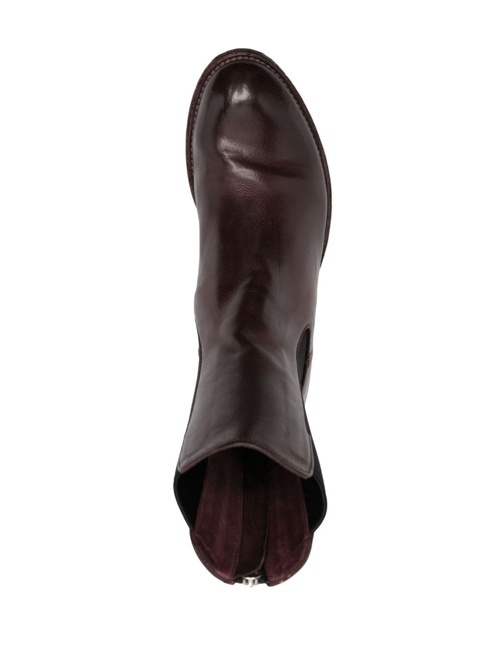 elasticated-panels leather boots - 4