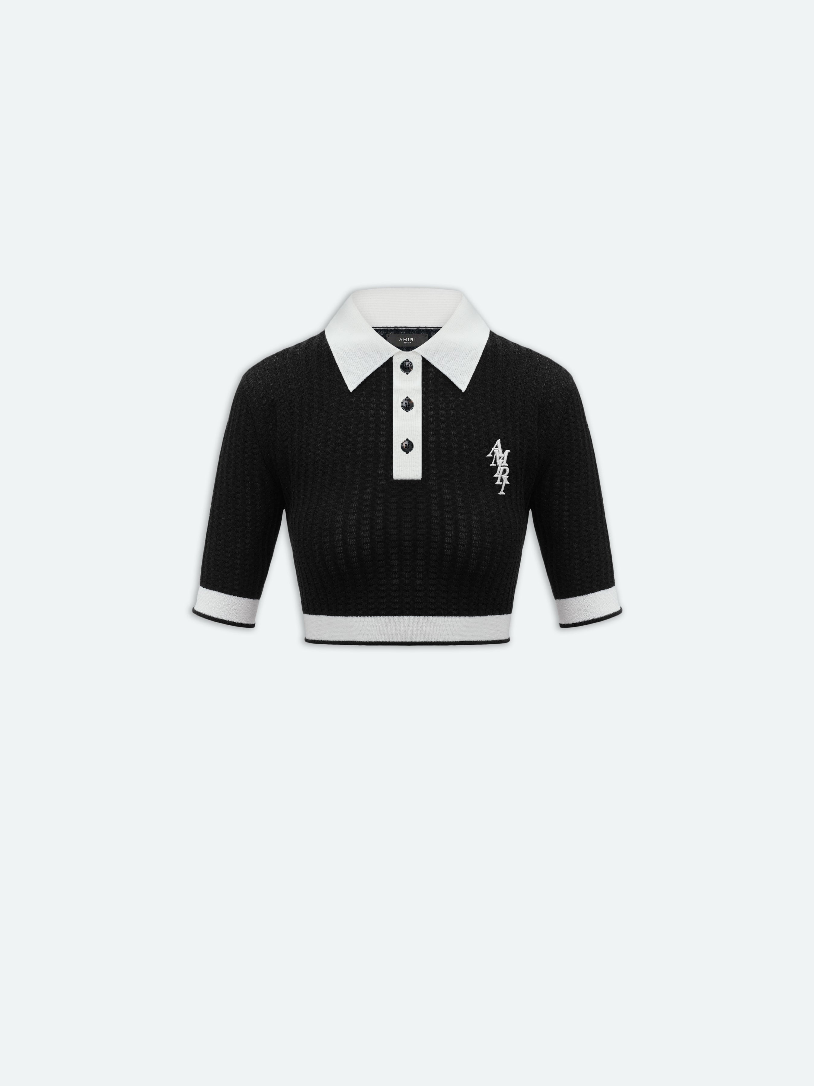 VERTICAL AMIRI KNIT POLO - 1