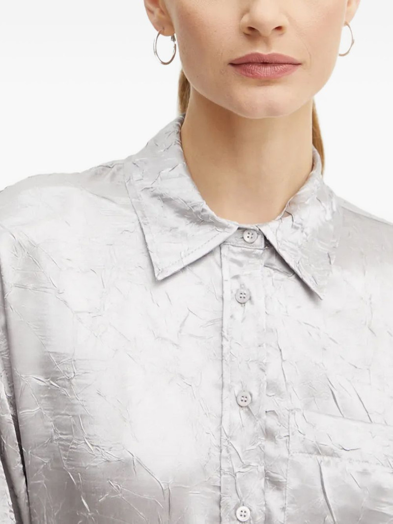 belted-waist long-sleeve mini shirt dress 4
