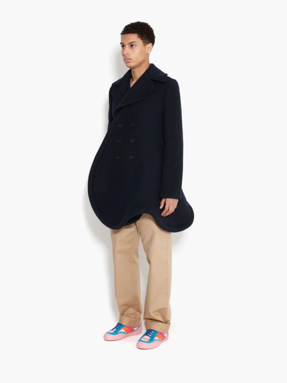 WOOL BUMPER-TUBE PEACOAT - 5