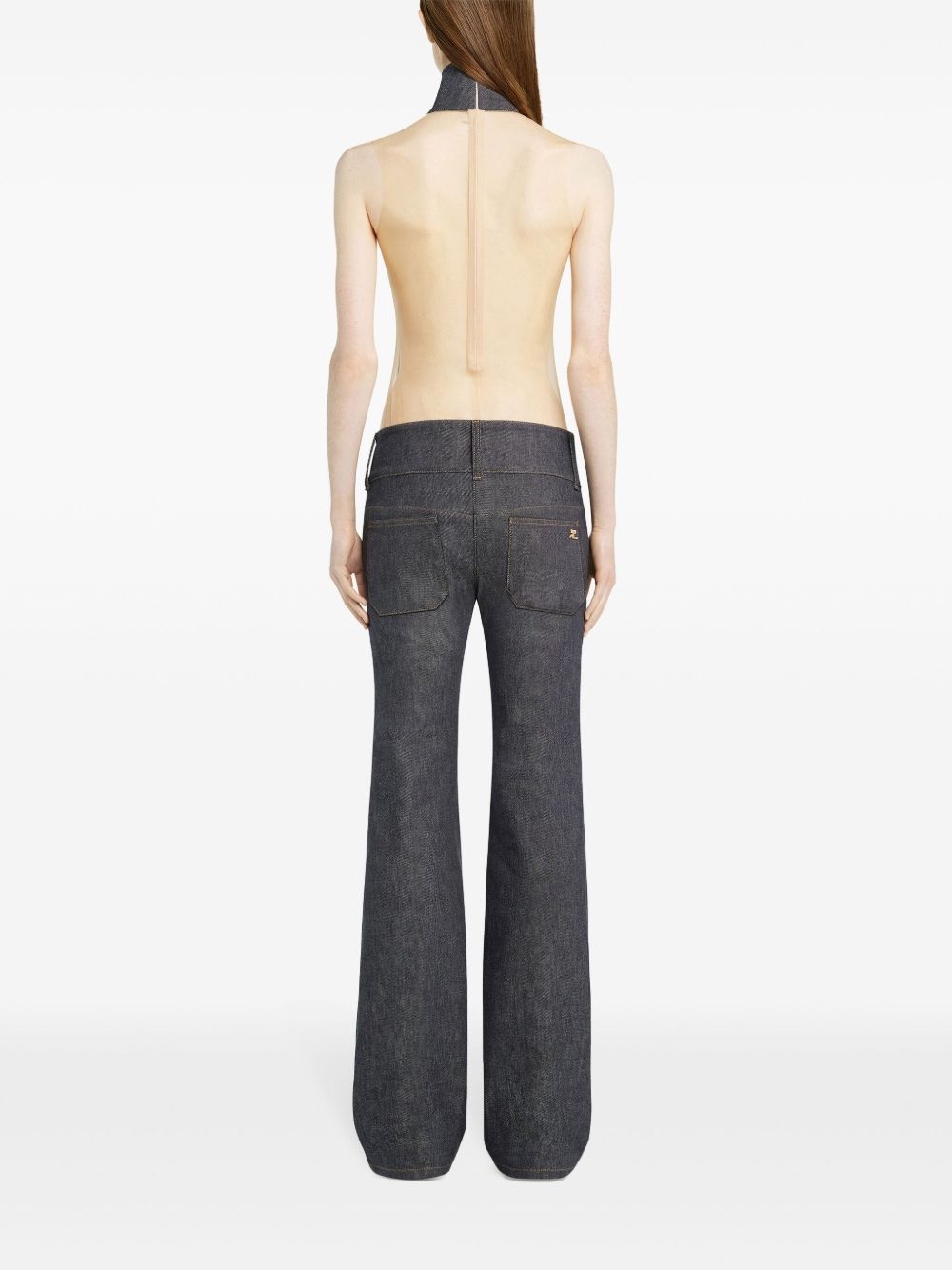 belted bootcut jeans - 4