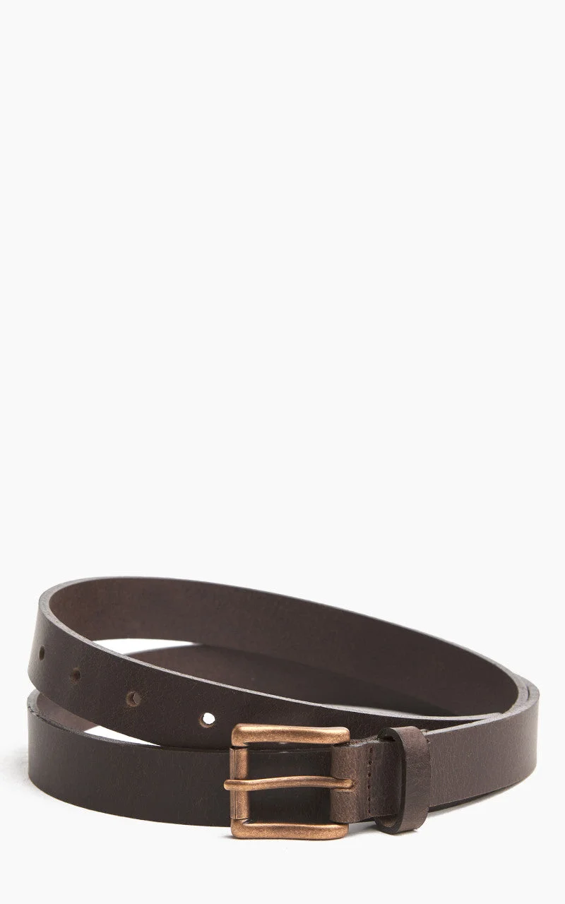 NAKED & FAMOUS DENIM BUFFALO BELT LEATHER BROWN - 1