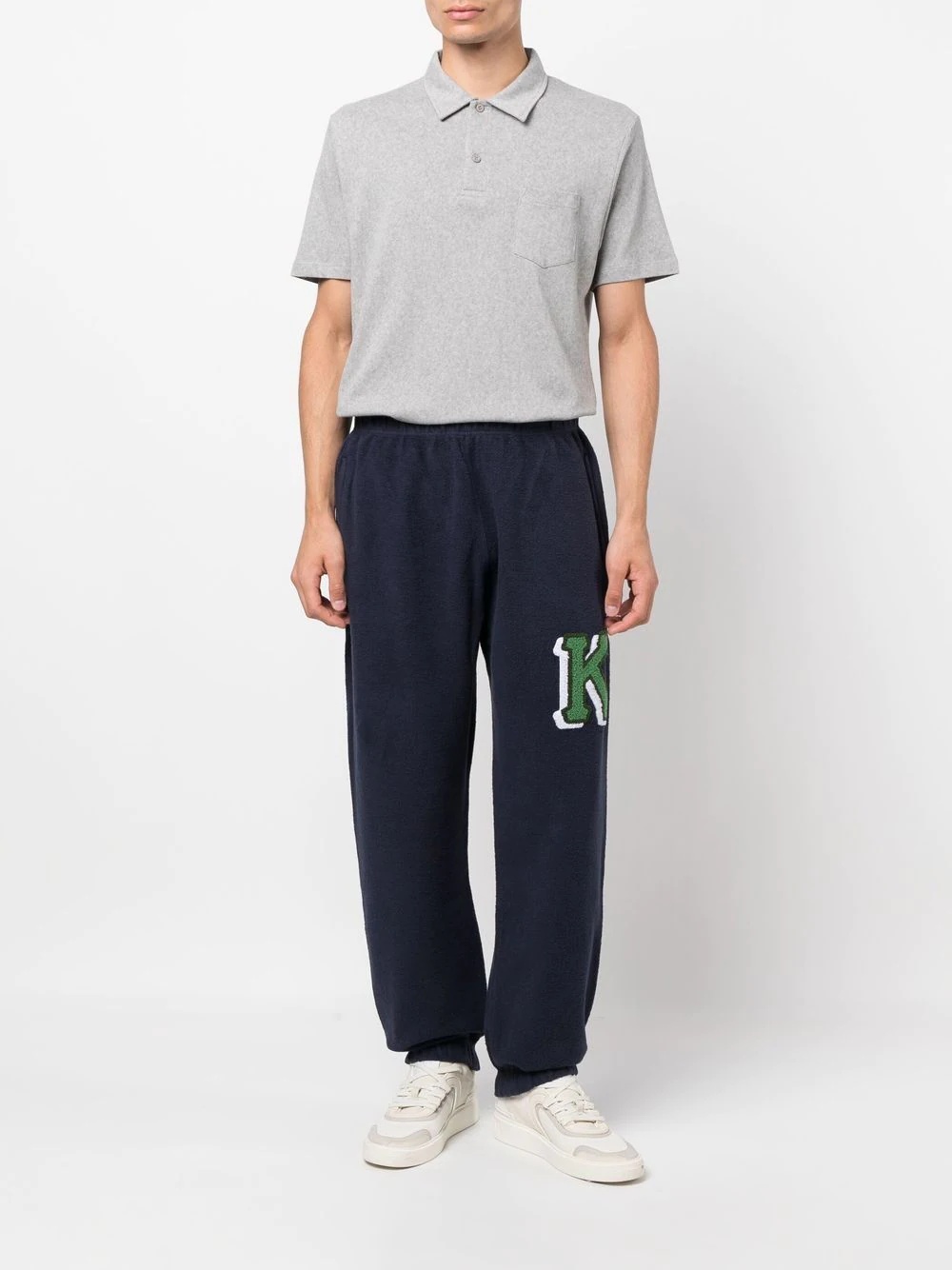 logo-print fleece track pants - 2