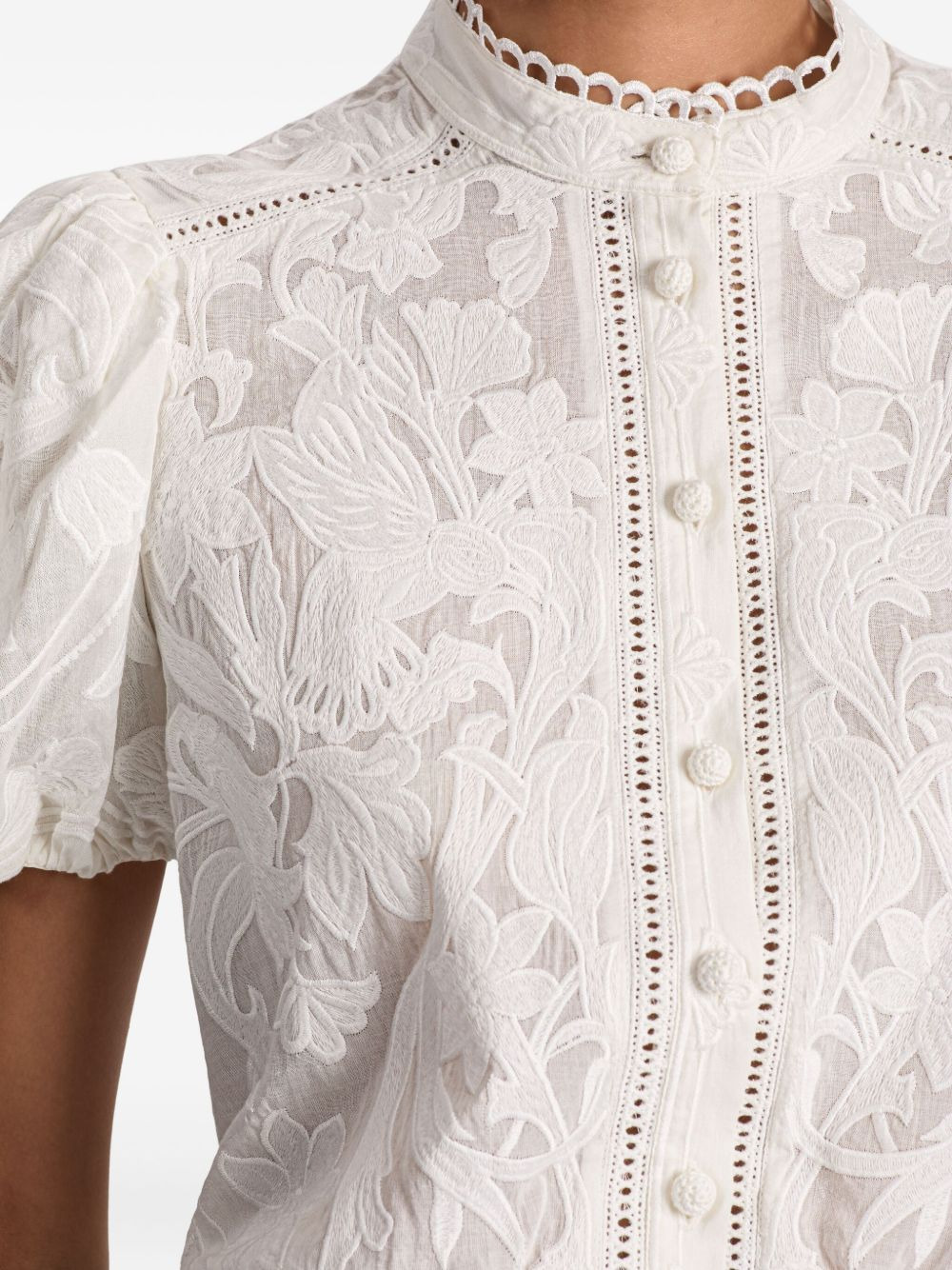 Loryn lace-trimmed blouse - 4