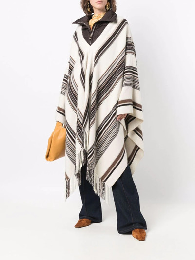 Chloé striped padded poncho outlook