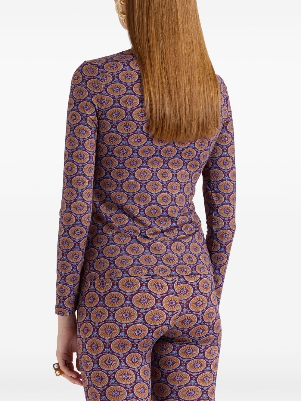 geometric-pattern turtleneck - 3