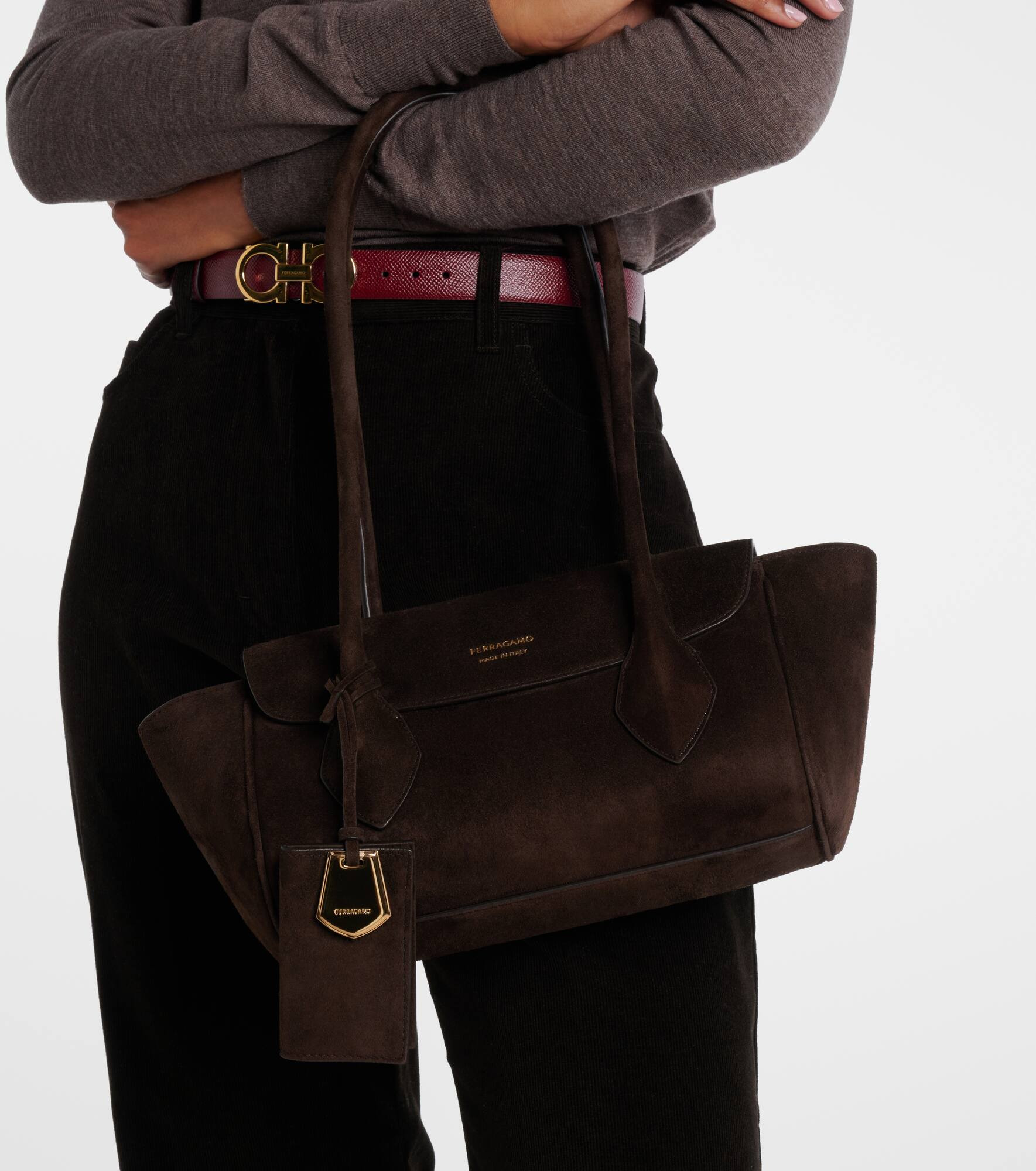 Firenze Small suede tote bag - 6