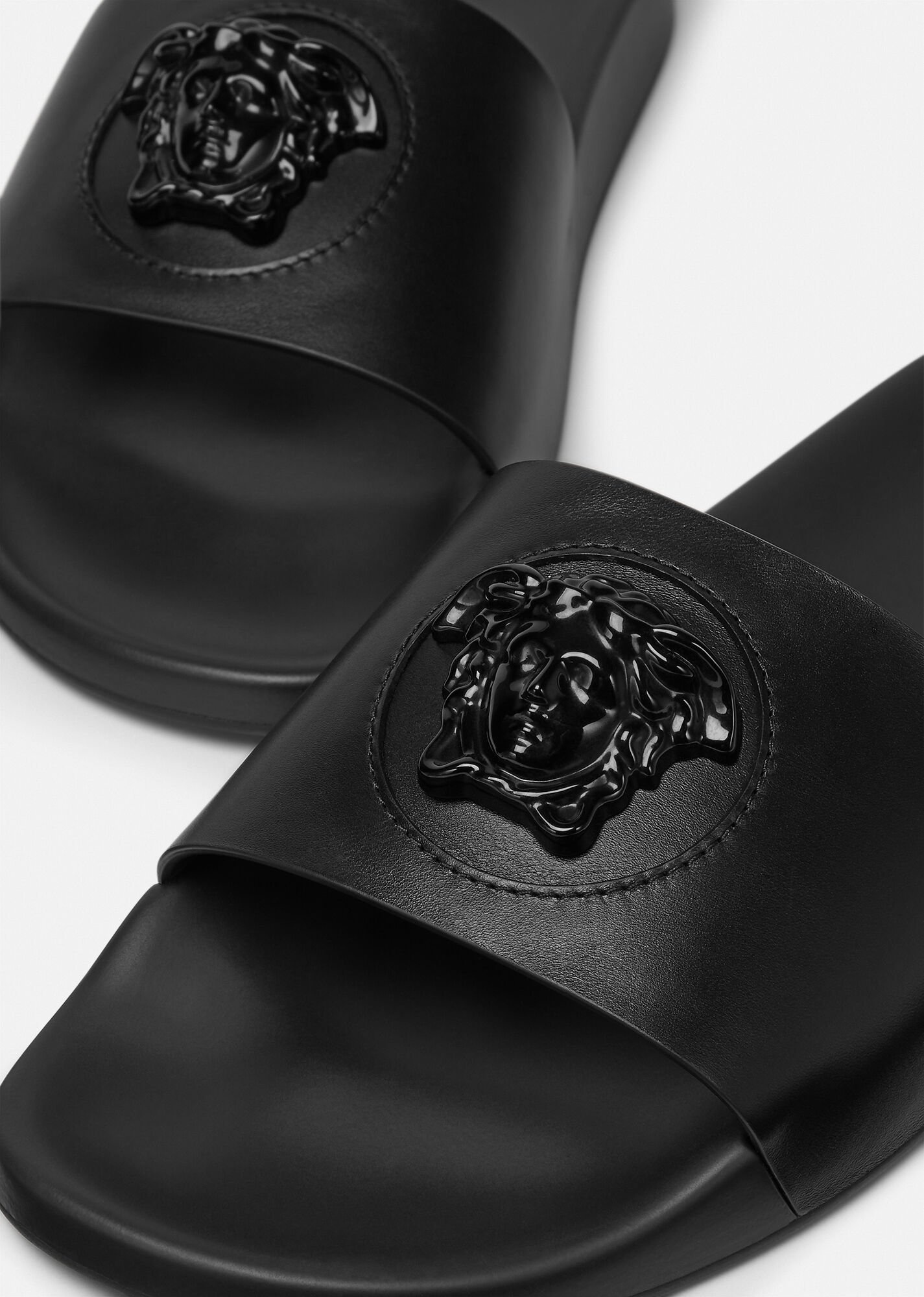 La Medusa Leather Slides - 2